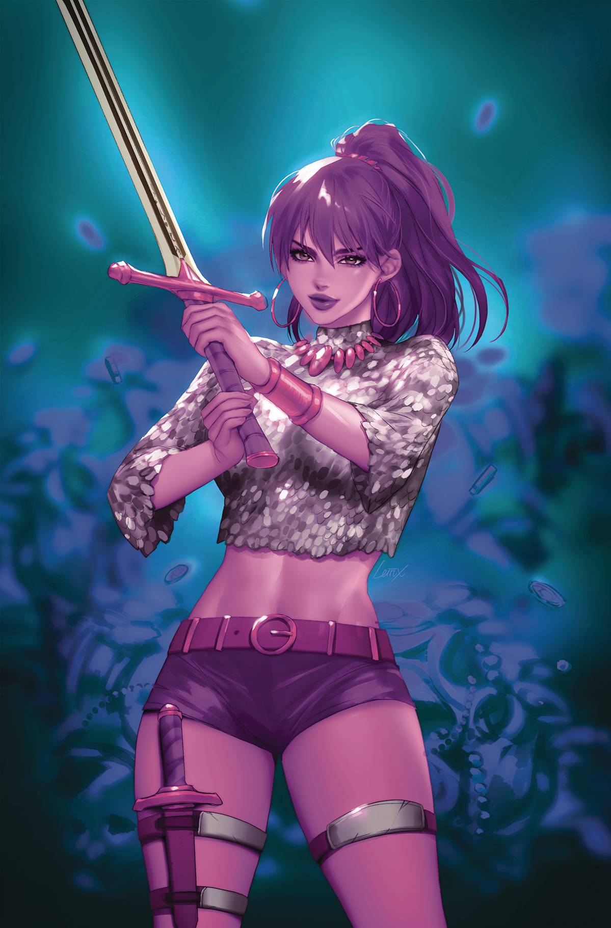 Immortal Red Sonja #2 S 1:11 Leirix Li Ultraviolet Virgin FOC Bonus Variant GGA (05/11/2022) Dynamite