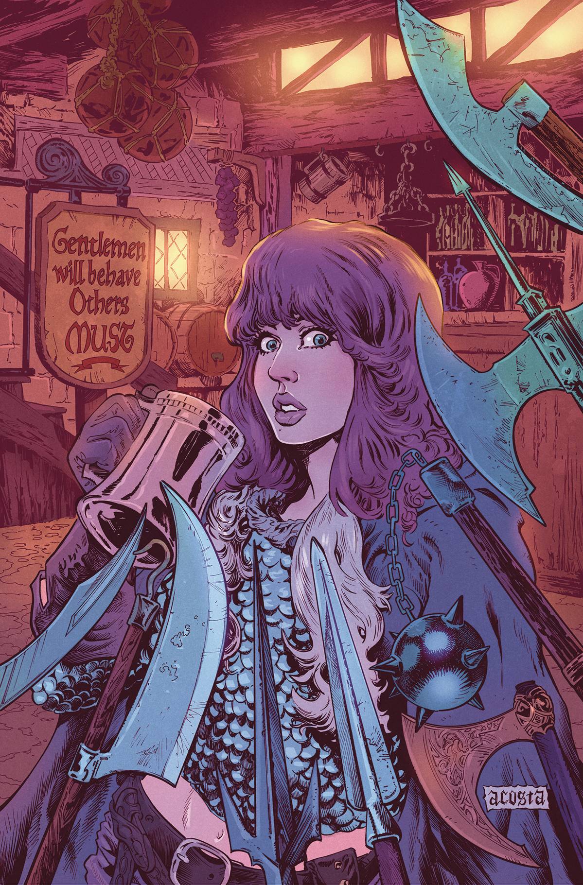 Immortal Red Sonja #7 I 1:25 Dave Acosta Virgin Variant (10/19/2022) Dynamite
