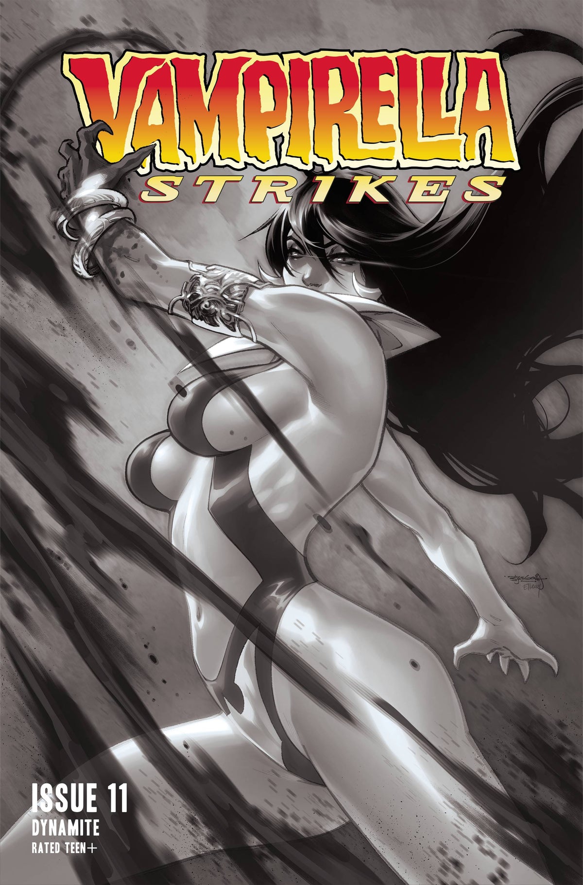 Vampirella Strikes #11 H 1:20 Stephan Segovia B&W Variant (03/22/2023) Dynamite