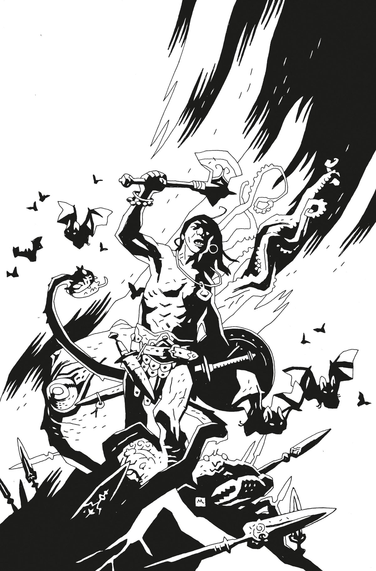 Conan Barbarian #1 L 1:50 Mike Mignola Virgin B&W Variant (07/26/2023) Titan