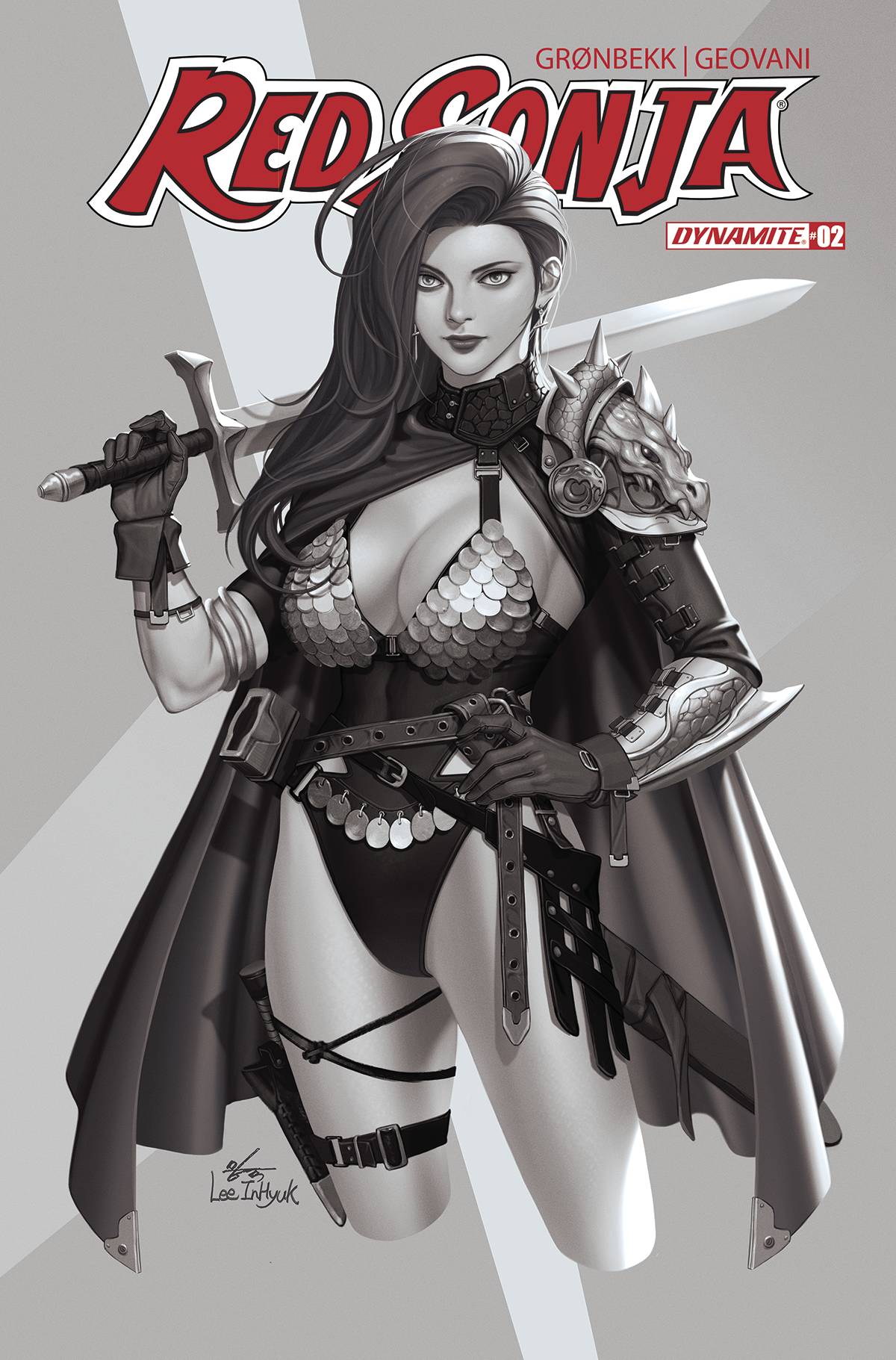 Red Sonja 2023 #2 Zf 1:10 Foc In-Hyuk Lee B&W Variant (08/16/2023) Dynamite