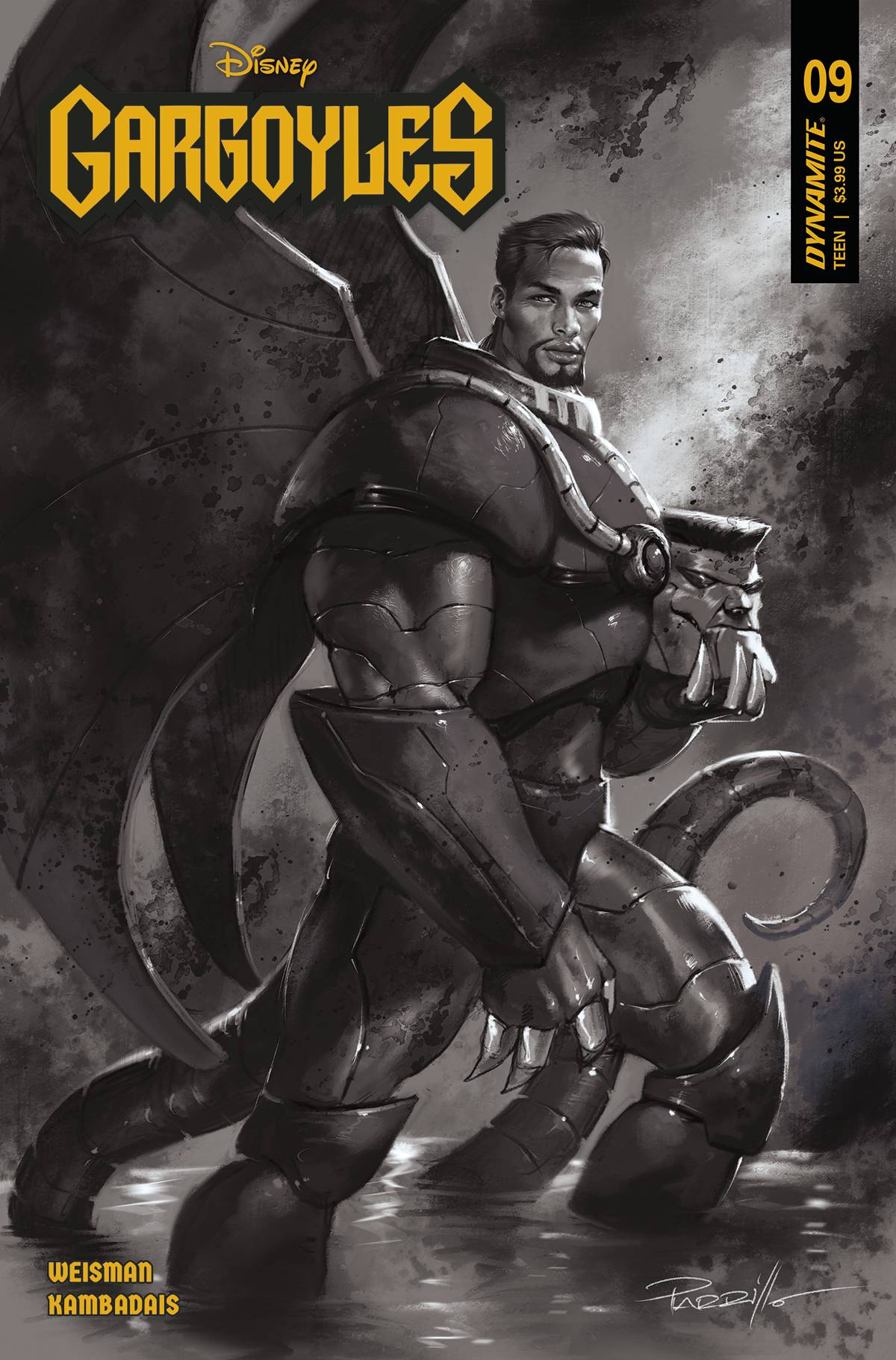 Gargoyles #9 U 1:10 Foc Lucio Parrillo B&W Variant (09/13/2023) Dynamite