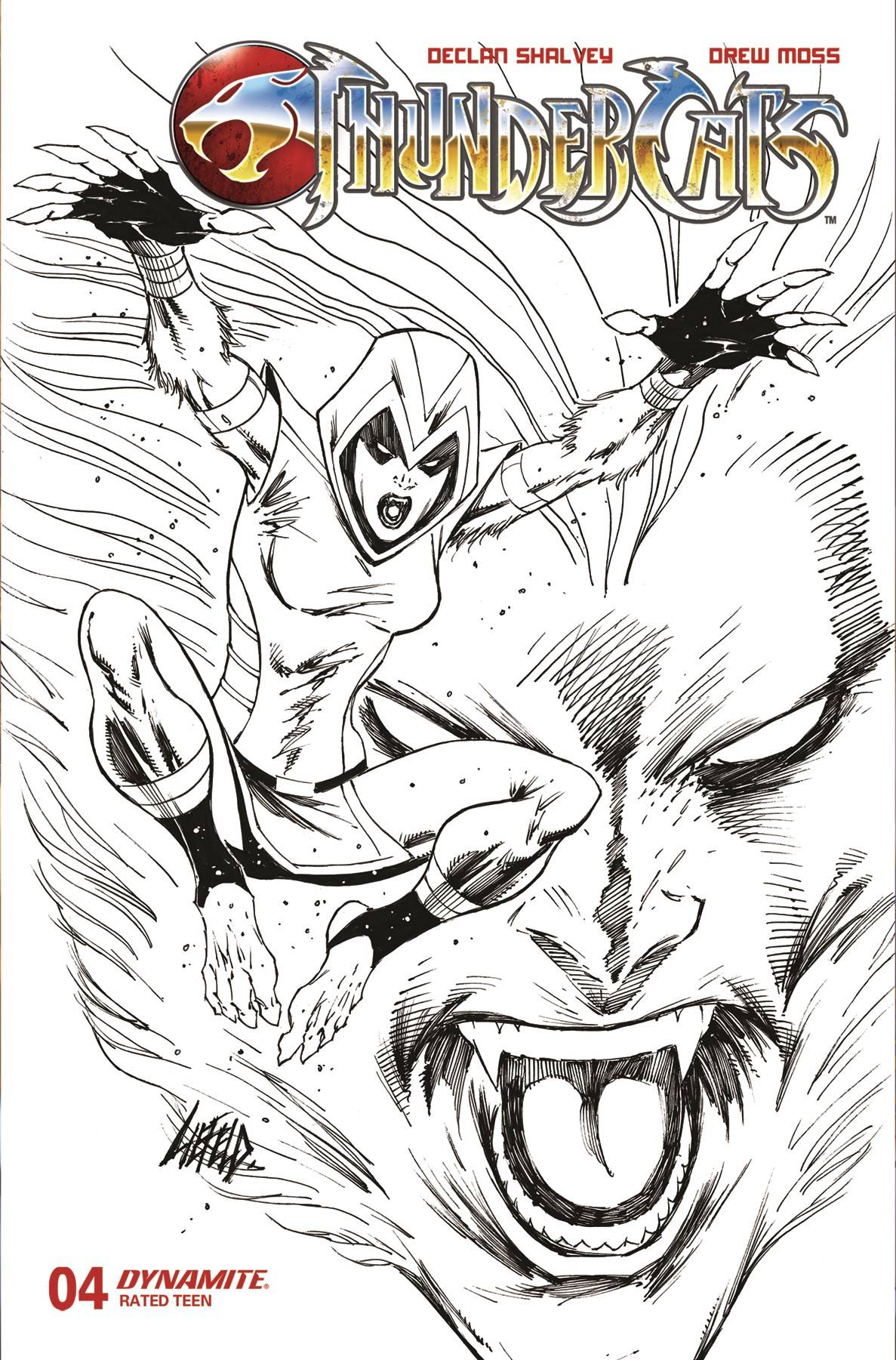 Thundercats #4 Za 1:10 Foc Rob Liefeld B&W Variant (05/22/2024) Dynamite