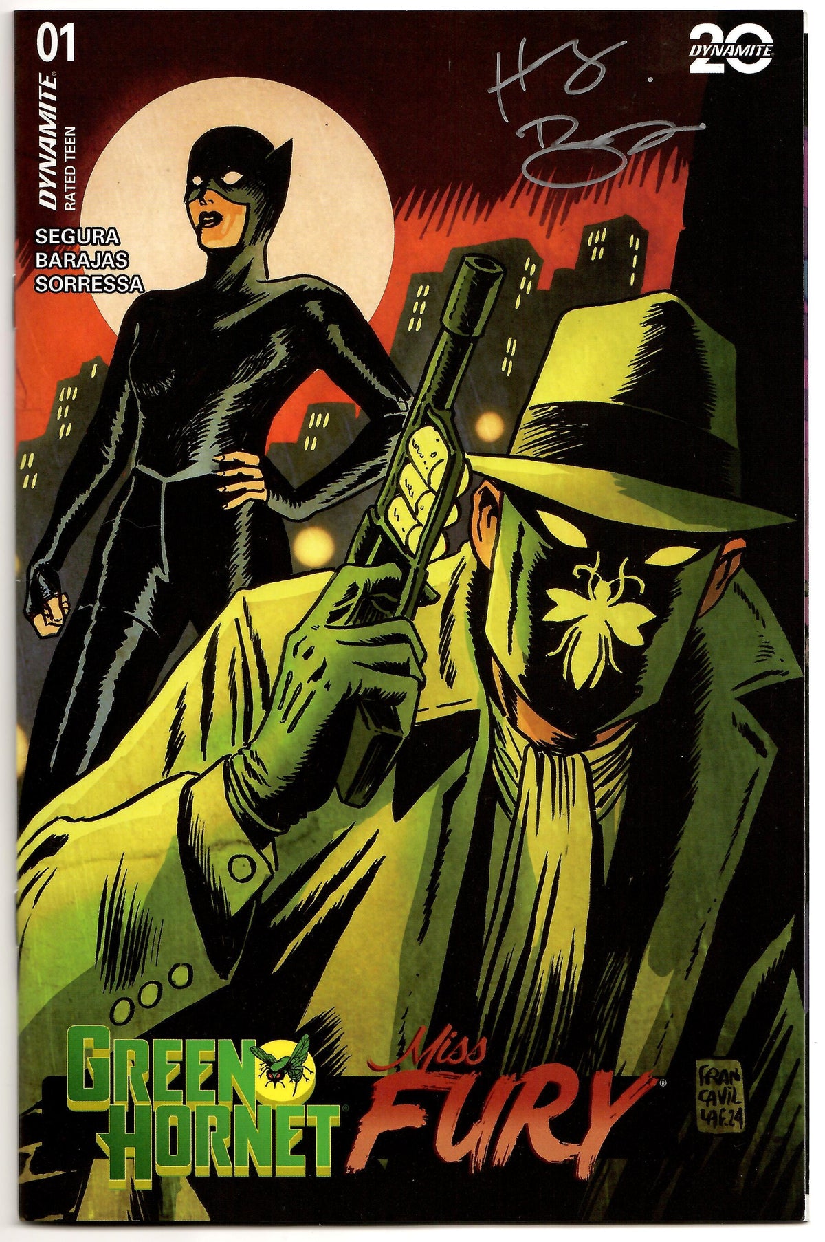 Green Hornet Miss Fury #1 A Francesco Francavilla SIGNED Henry Barajas (01/08/2025) Dynamite