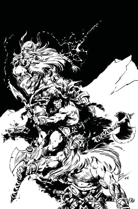Conan The Barbarian #25 I 1:5 Roberto De La Torre B&W Variant (10/08/2025) Titan