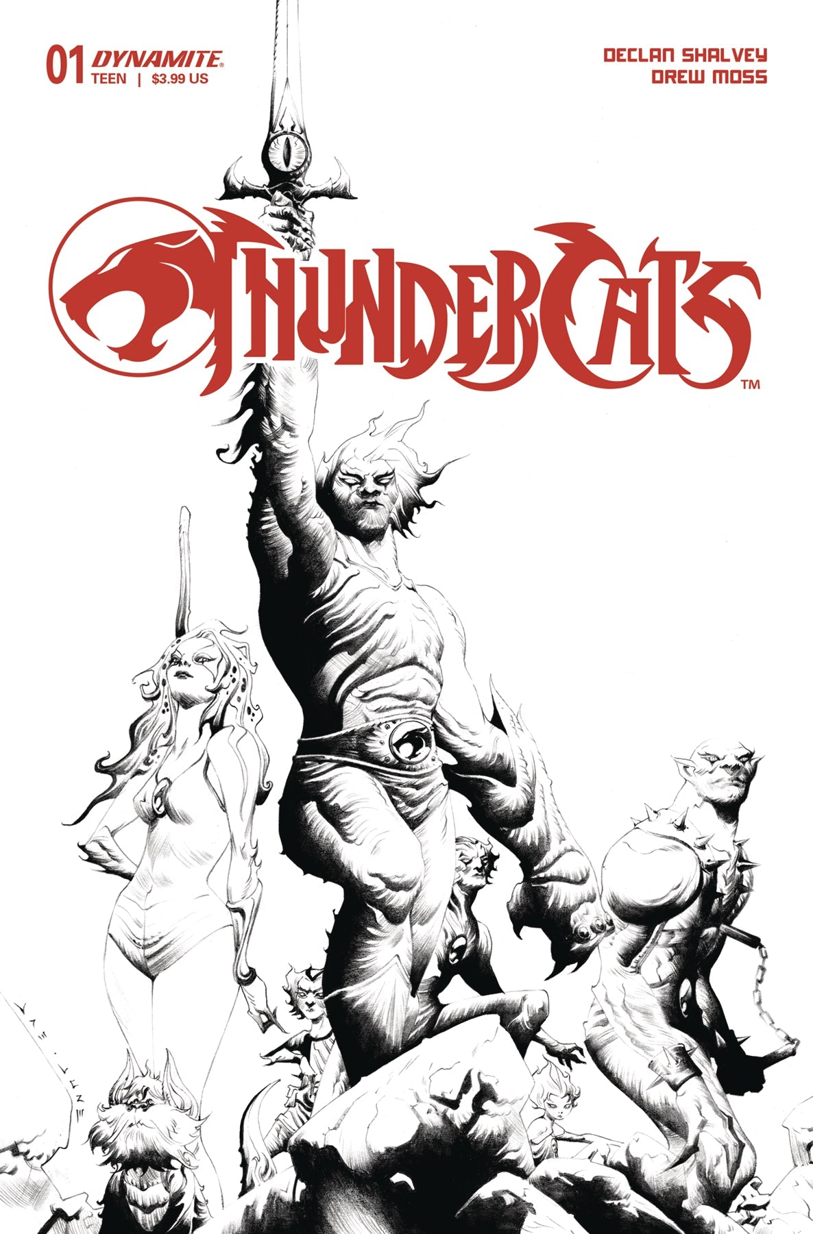 Thundercats #1 T 1:25 Lee Line Art Variant (02/07/2024) Dynamite