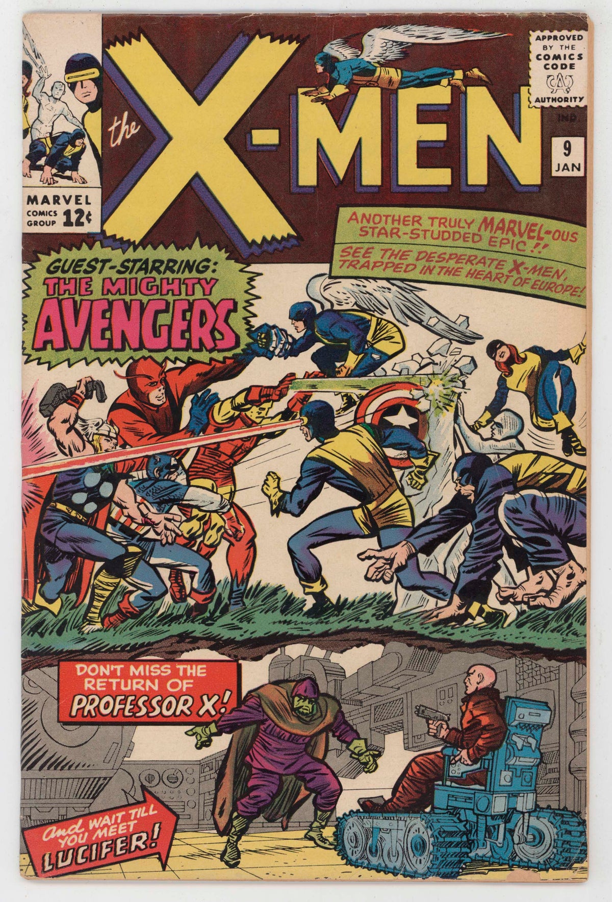Uncanny X-Men 9 Marvel 1965 VG Avengers Vs Jack Kirby Stan Lee