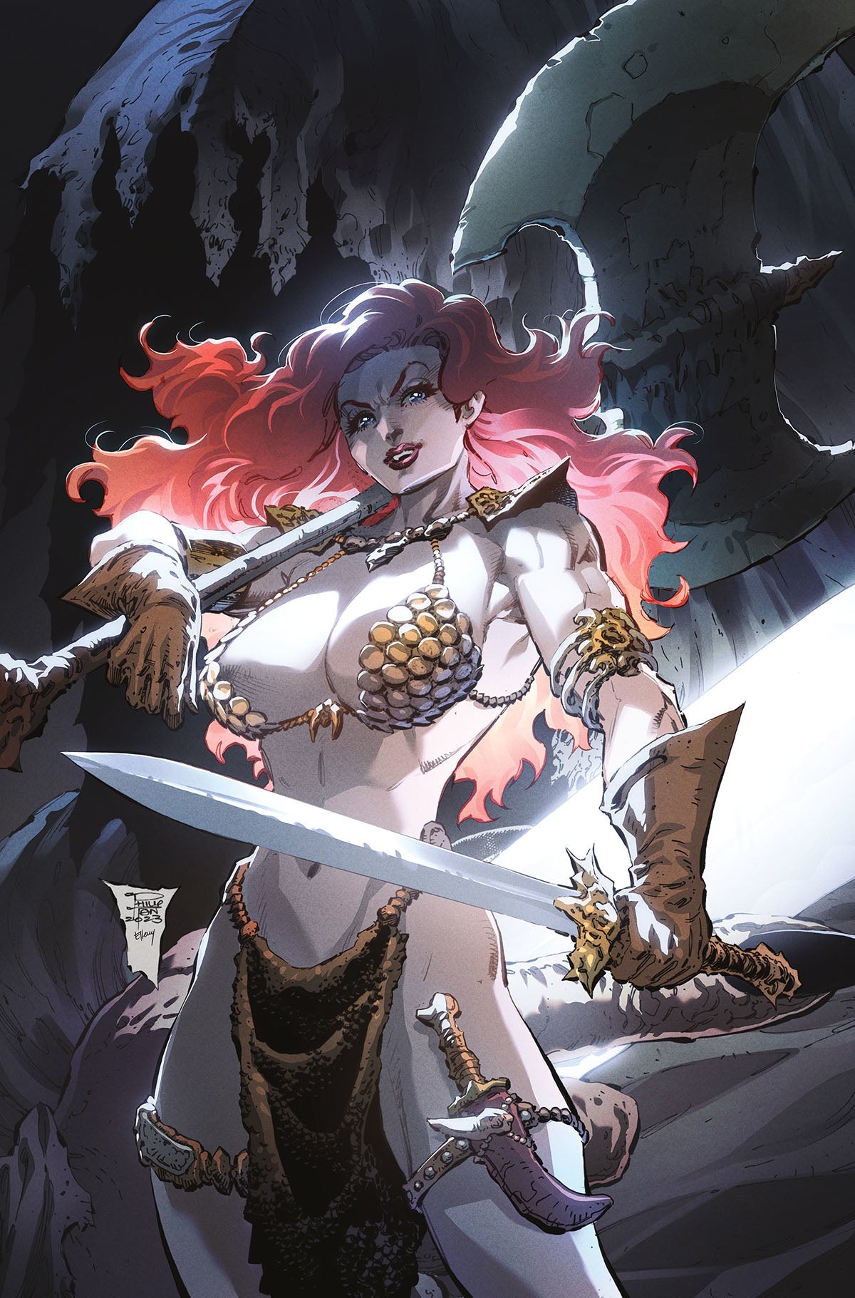 Red Sonja Empire Damned #1 P 1:25 Philip Tan Virgin Variant (04/03/2024) Dynamite