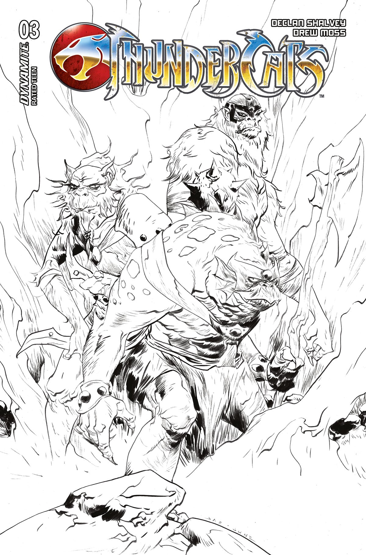 Thundercats #3 P 1:20 Jae Lee Line Art Variant (04/10/2024) Dynamite