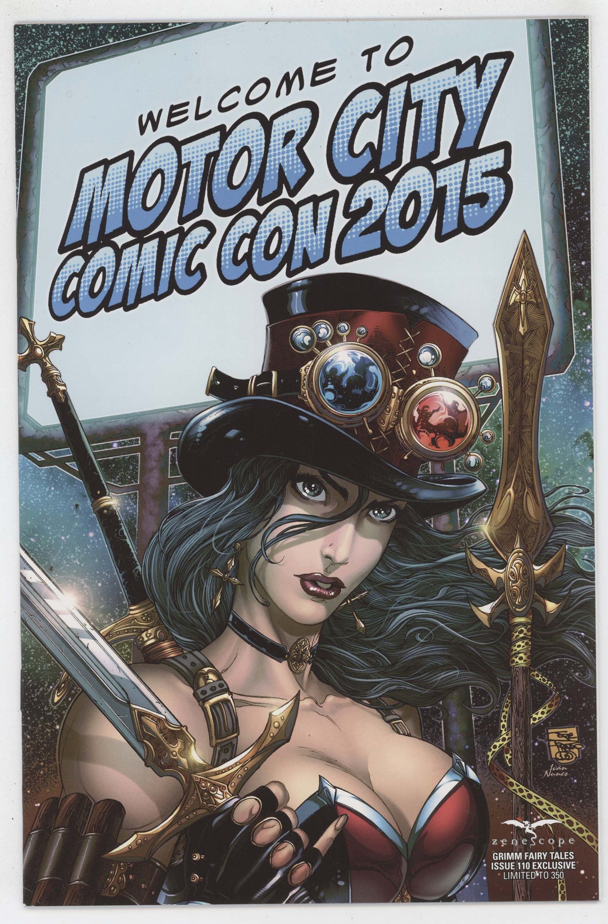 Grimm Fairy Tales 110 Zenescope 2015 NM- 9.2 Joe Prado Motor City Comic Con GGA
