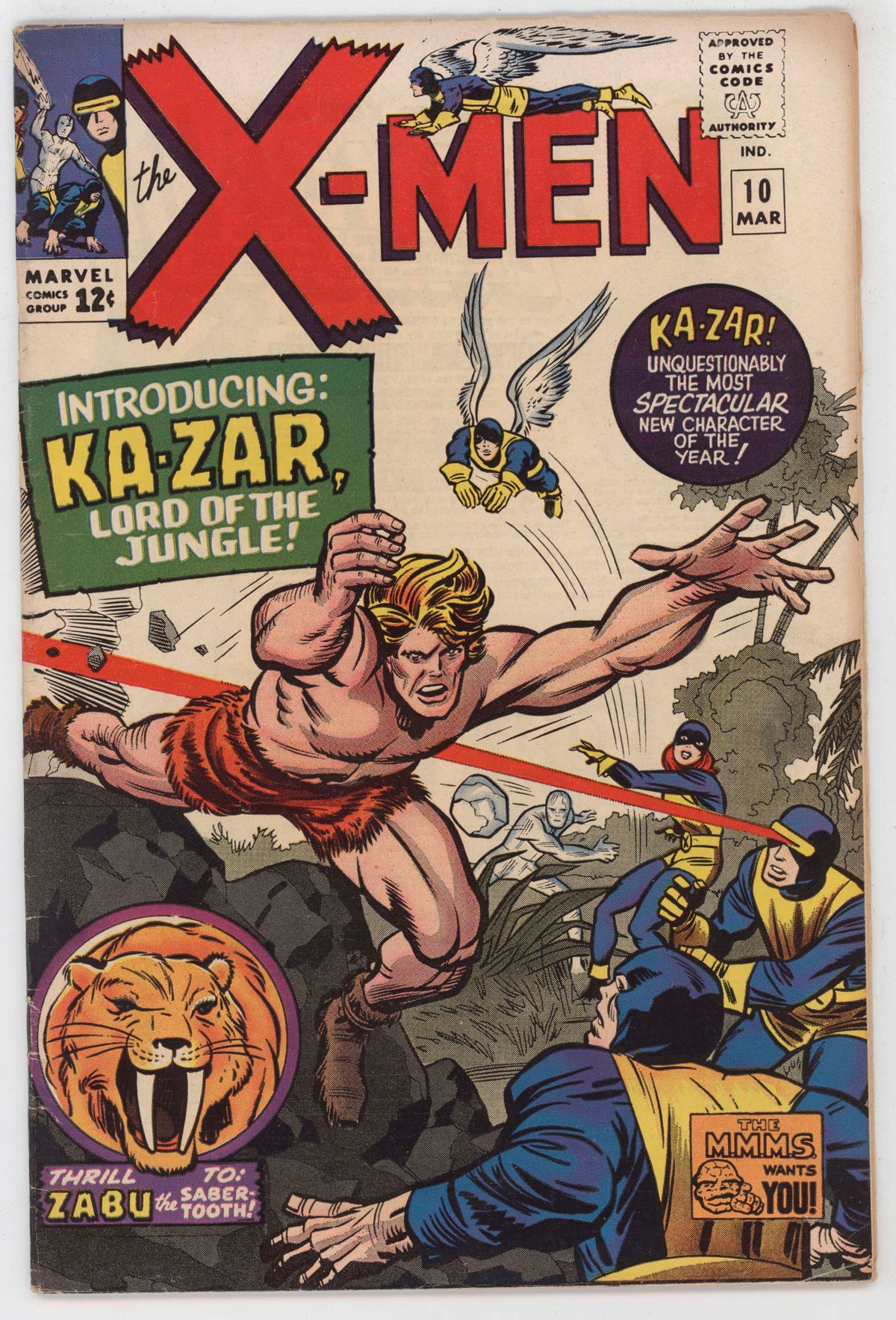 Uncanny X-Men 10 Marvel 1965 FN 1st Ka-Zar Jack Kirby Stan Lee