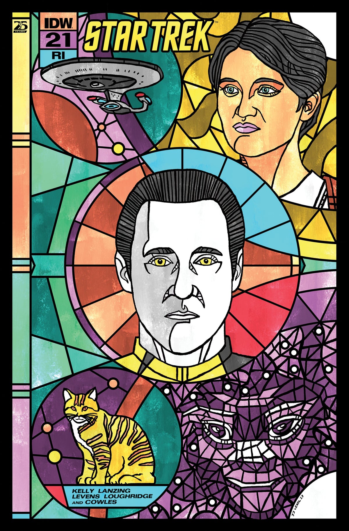 Star Trek #21 C 1:10 JJ Lendl Stained Glass Connect Variant Variant Variant (06/19/2024) Idw