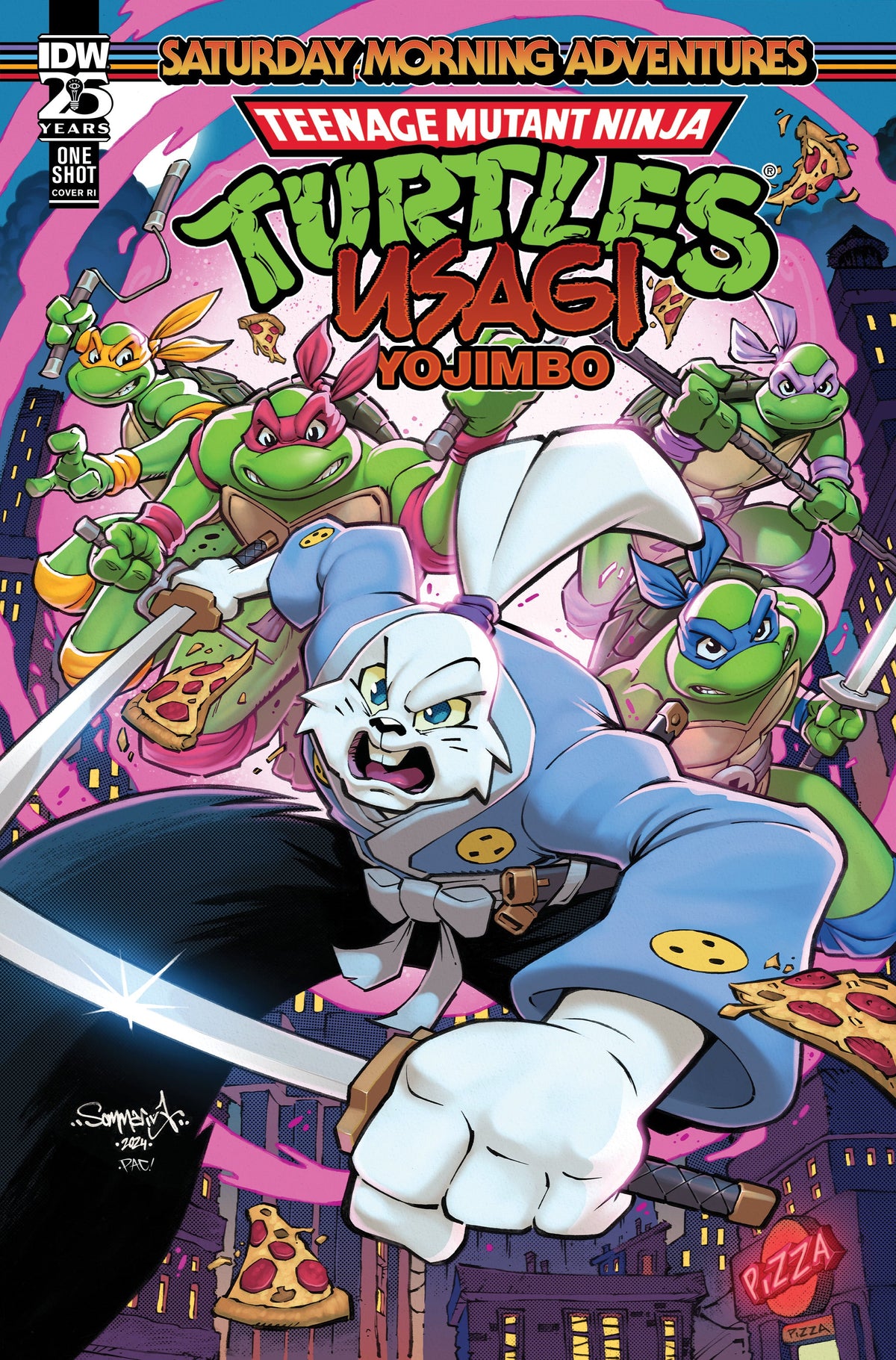 Teenage Mutant Ninja Turtles TMNT Usagi Yojimbo Saturday Morning Adv #1 C 1:25 On Sommariva Variant (06/12/2024) Idw