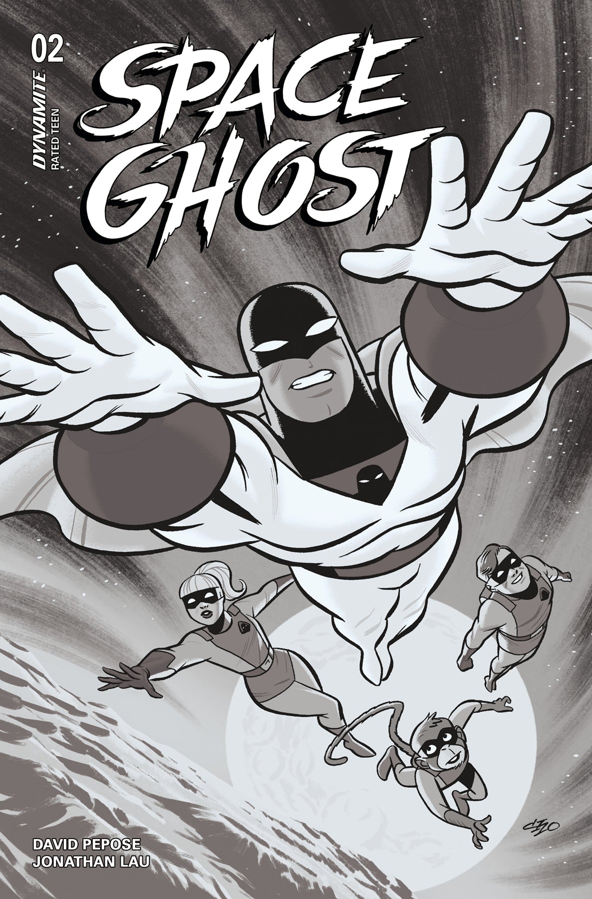 Space Ghost #2 O 1:20 Frank Cho B&W Variant (06/05/2024) Dynamite