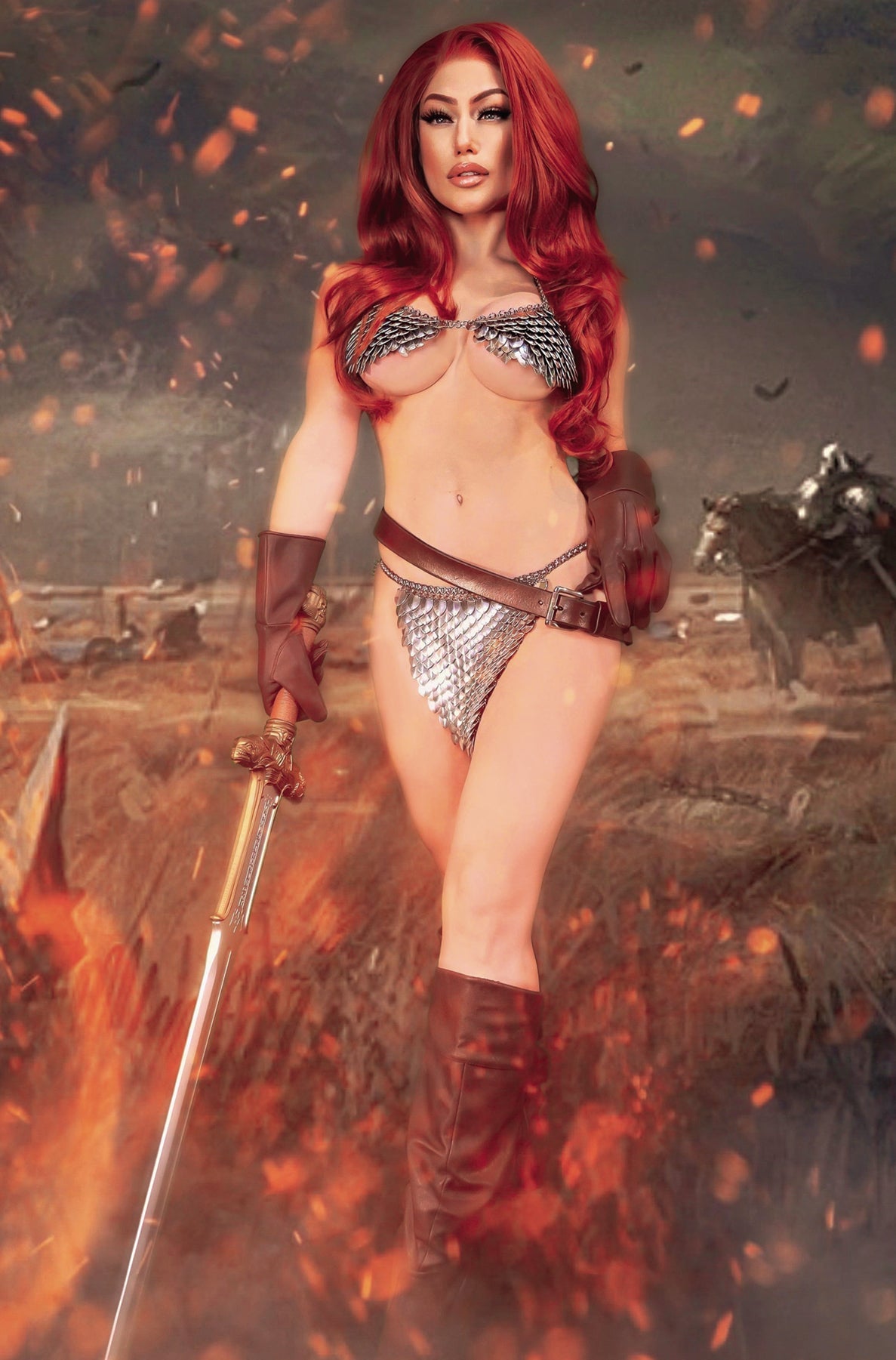 Red Sonja Empire Damned #3 H 1:10 Cosplay Virgin Variant (06/19/2024) Dynamite