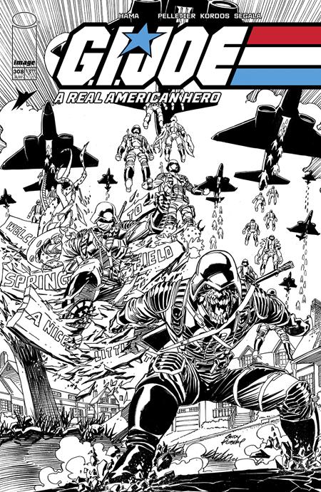 Gi Joe A Real American Hero #308 B Andy Kubert B&W Variant (07/17/2024) Image