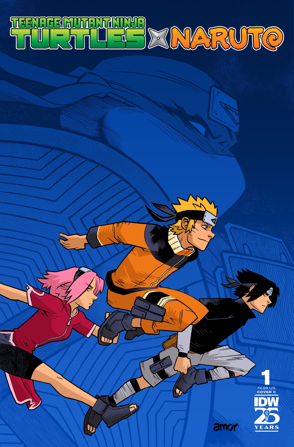 Teenage Mutant Ninja Turtles X Naruto #1 C John Amor Variant SIGNED Caleb Goellner (11/20/2024) Idw