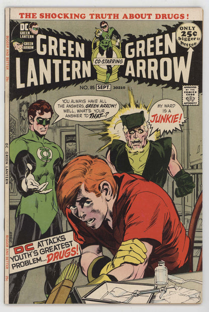 Green Lantern 85 DC 1971 VF Neal Adams Denny O'Neil Arrow Speedy Drug Junkie