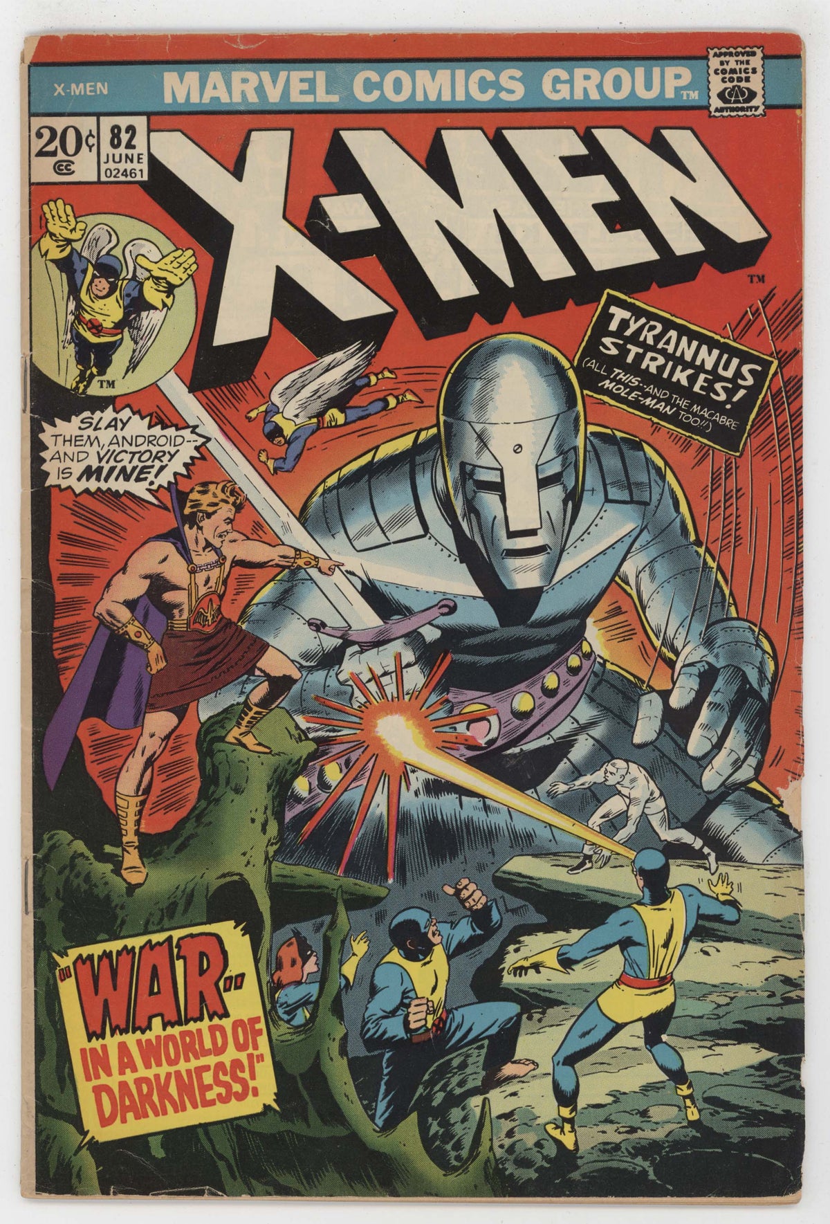 Uncanny X-Men 82 Marvel 1973 VG 34 Cyclops Jean Grey Iceman Dan Adkins