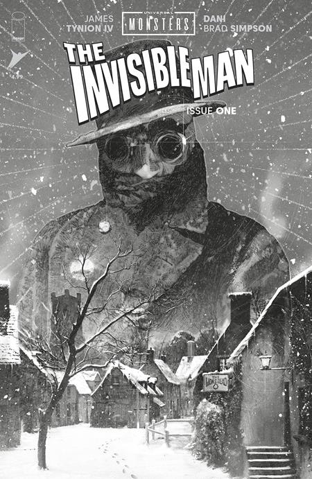 Universal Monsters The Invisible Man #1 (Of 4) D 1:25 Joshua Middleton Classic Horror B&W Va (08/27/2025) Image