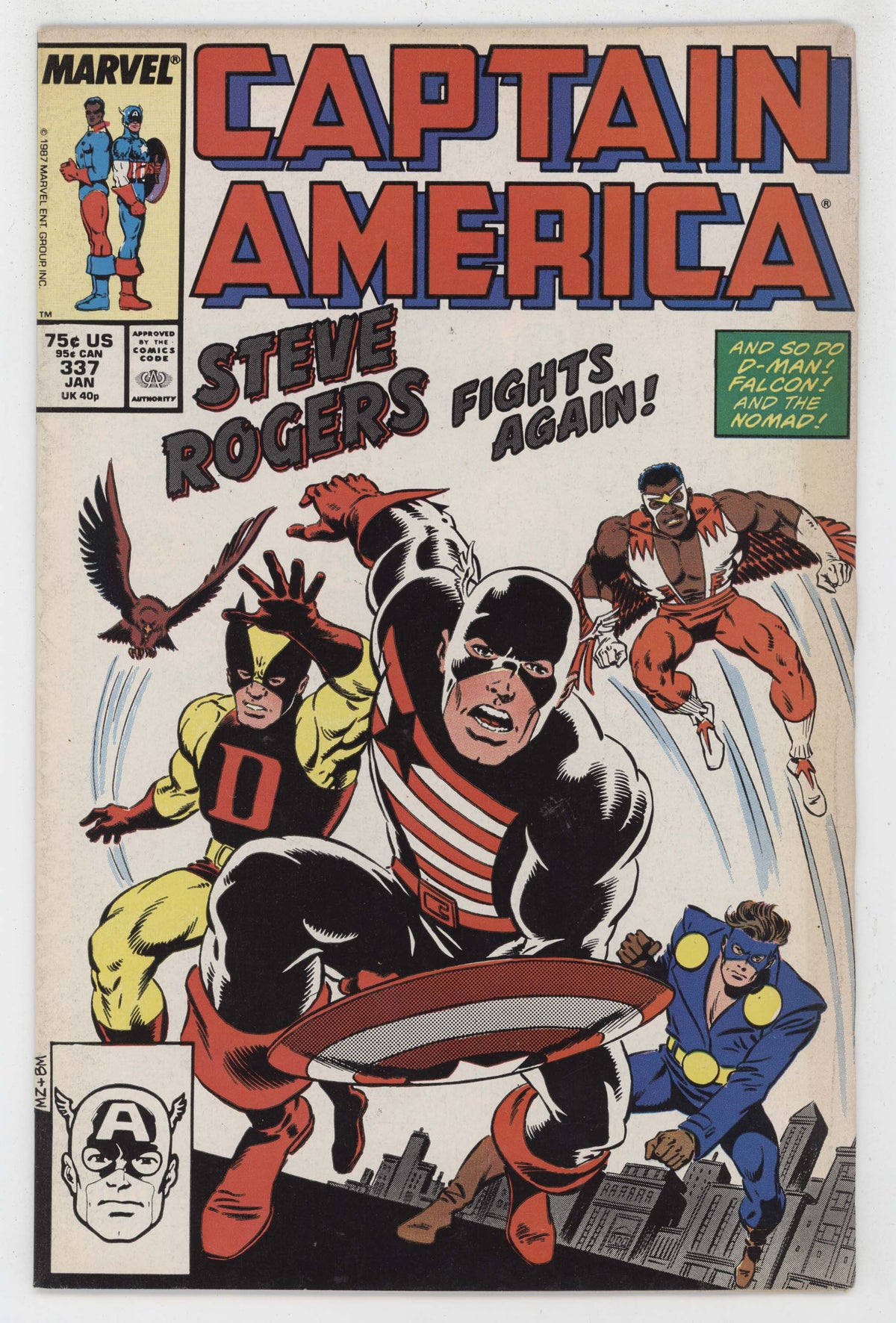 Captain America 337 Marvel 1988 VG FN US Agent Homage Avengers 4