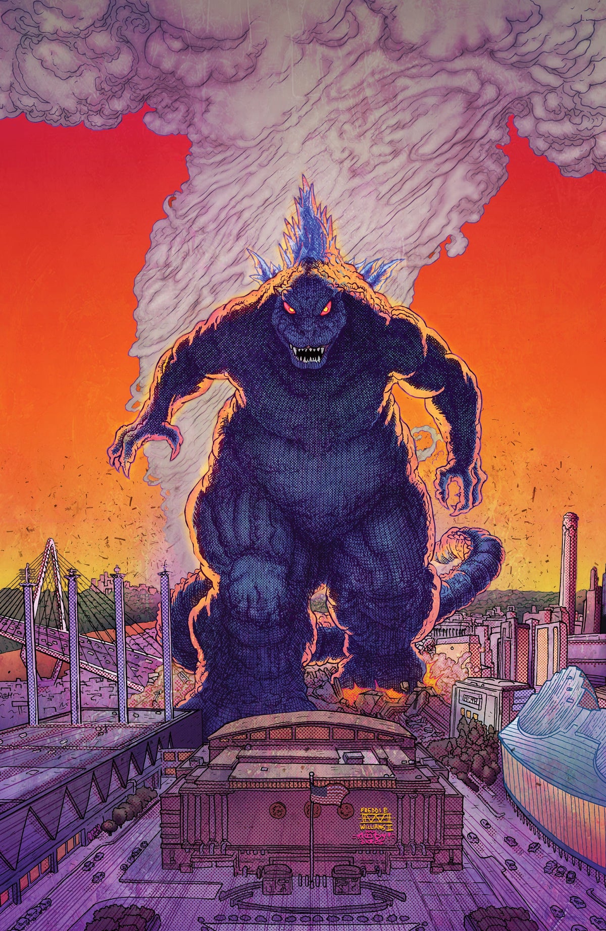 Godzilla Vs. America Kansas City C 1:25 Fredddie Williams Ii & Moody Virgin (10/29/2025) Idw