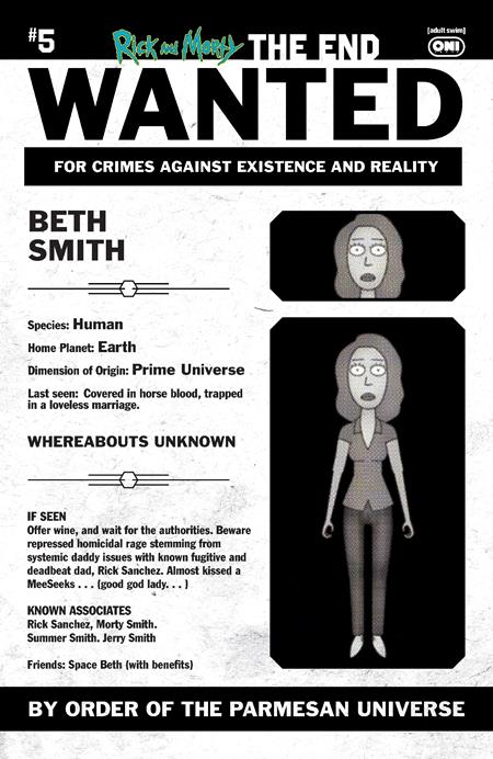 Rick And Morty The End #5 (Of 6) C 1:10 Phil Murphy Most Wanted Variant (04/08/2026) Oni