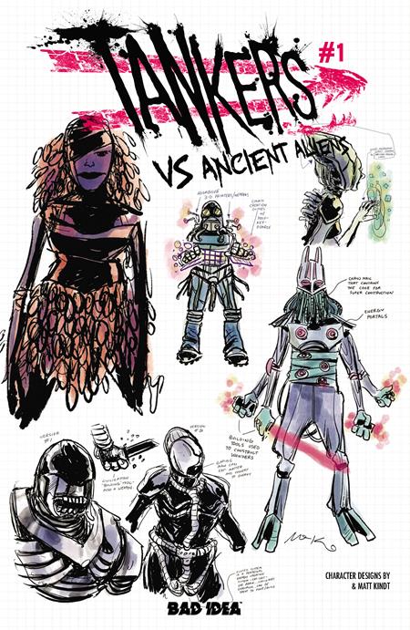 Tankers Vs Ancient Aliens #1 (Of 4) F 1:20 Matt Kindt Design Variant (06/10/2026) Bad Idea