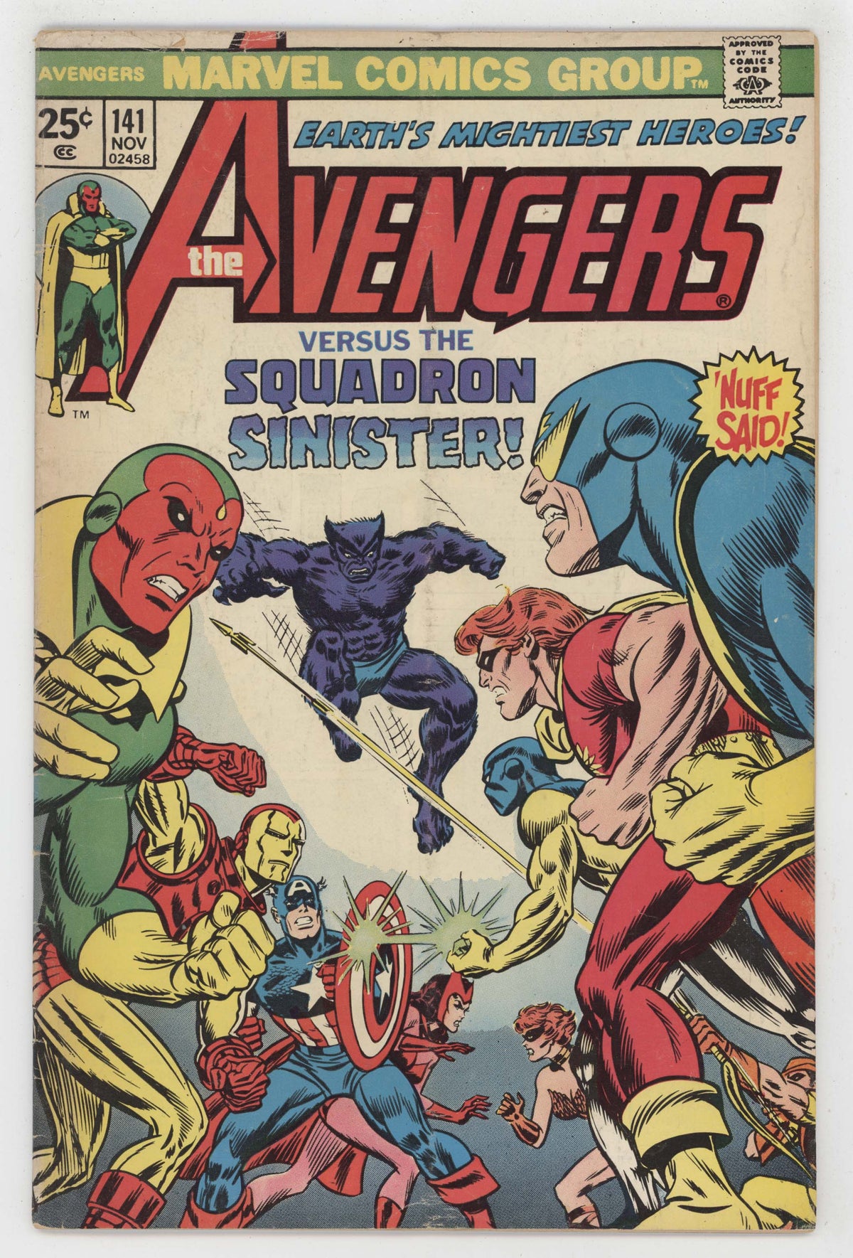 Avengers 141 Marvel 1975 VG Gil Kane George Perez Squadron Supreme