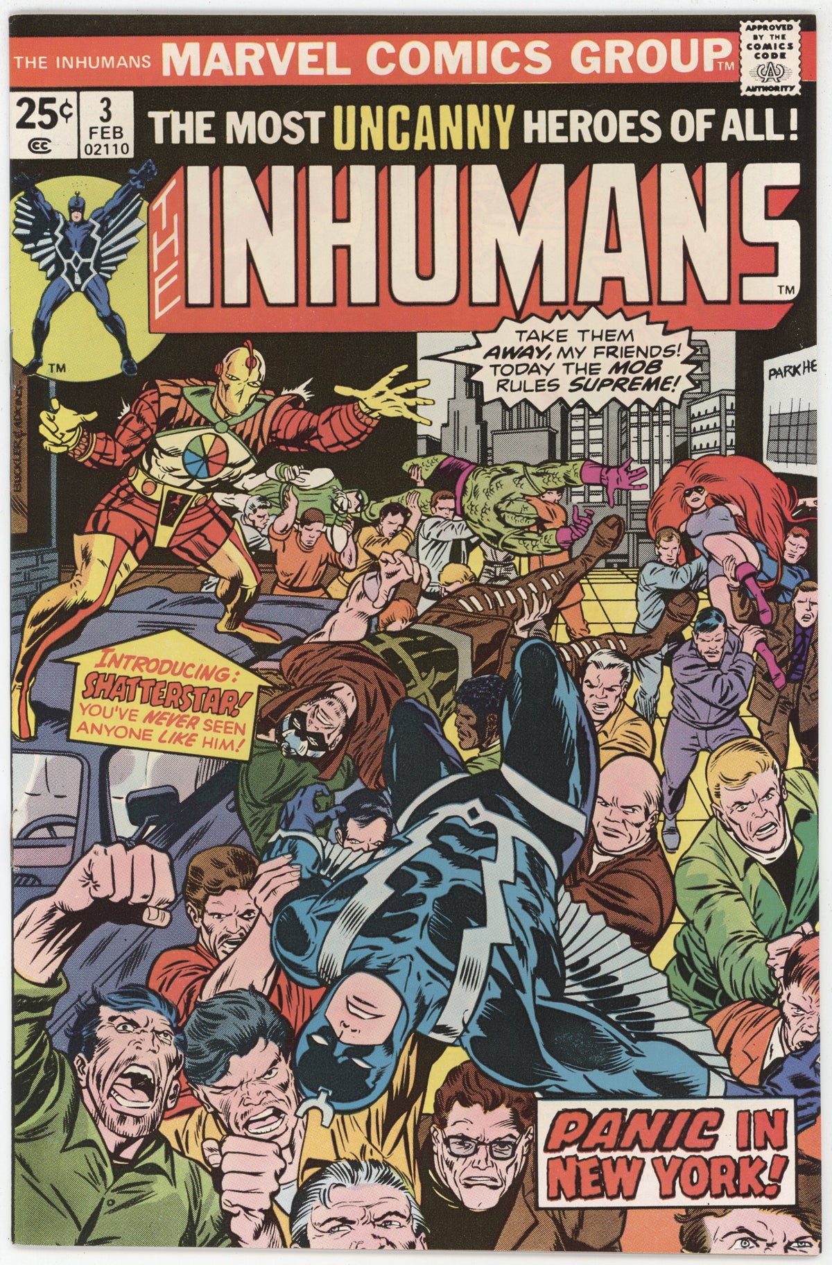 Inhumans 3 Marvel 1976 NM Rich Buckler Black Bolt Medusa Shatterstar