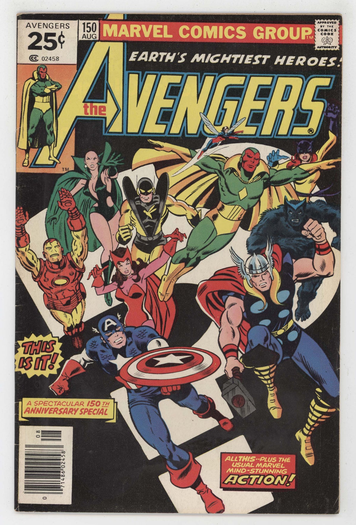 Avengers 150 Marvel 1976 FN Iron Man Thor Captain America George Perez