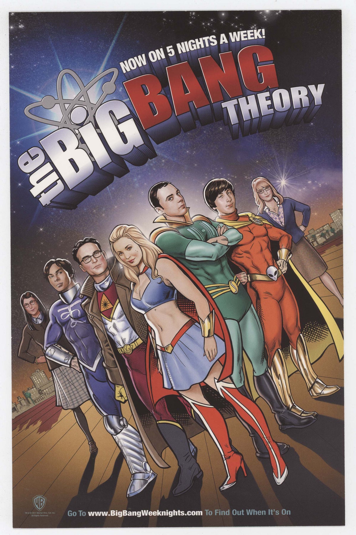 Justice League New 52 Jim Lee DC Big Bang Theory WB Promo Flyer Poster 7 x 10