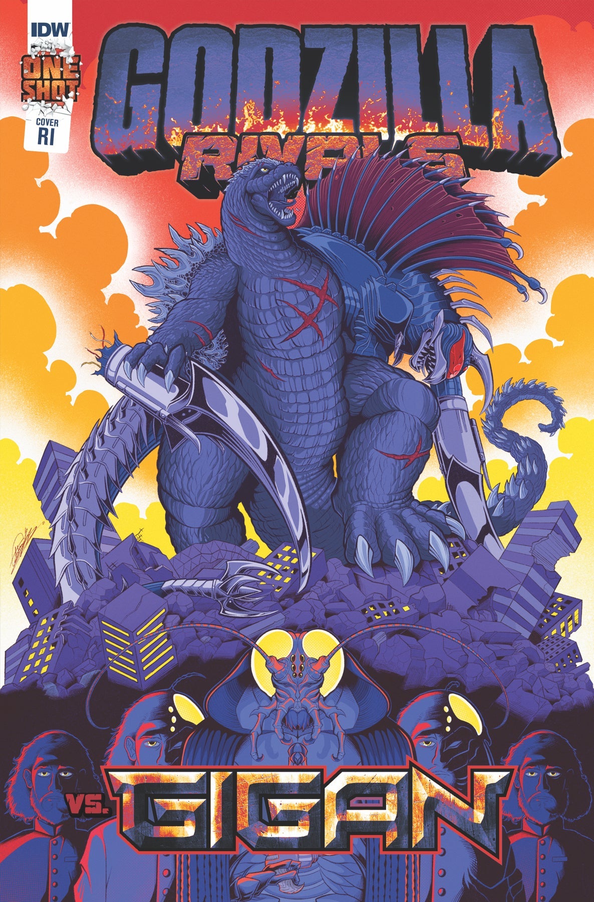 Godzilla Rivals Vs Gigan B 1:10 Christian Gonzalez Variant (Net) (11/30/2022) Idw