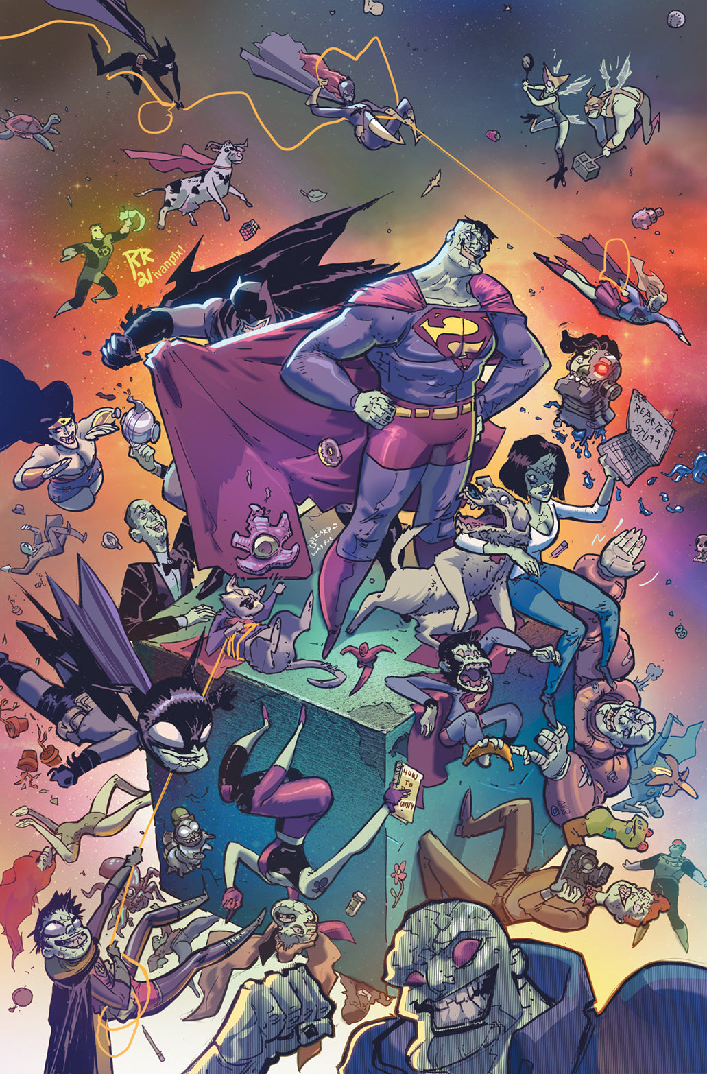 Batman Superman Worlds Finest #4 D 1:50 Riley Rossmo Bizarro Card Stock Variant (06/21/2022) Dc