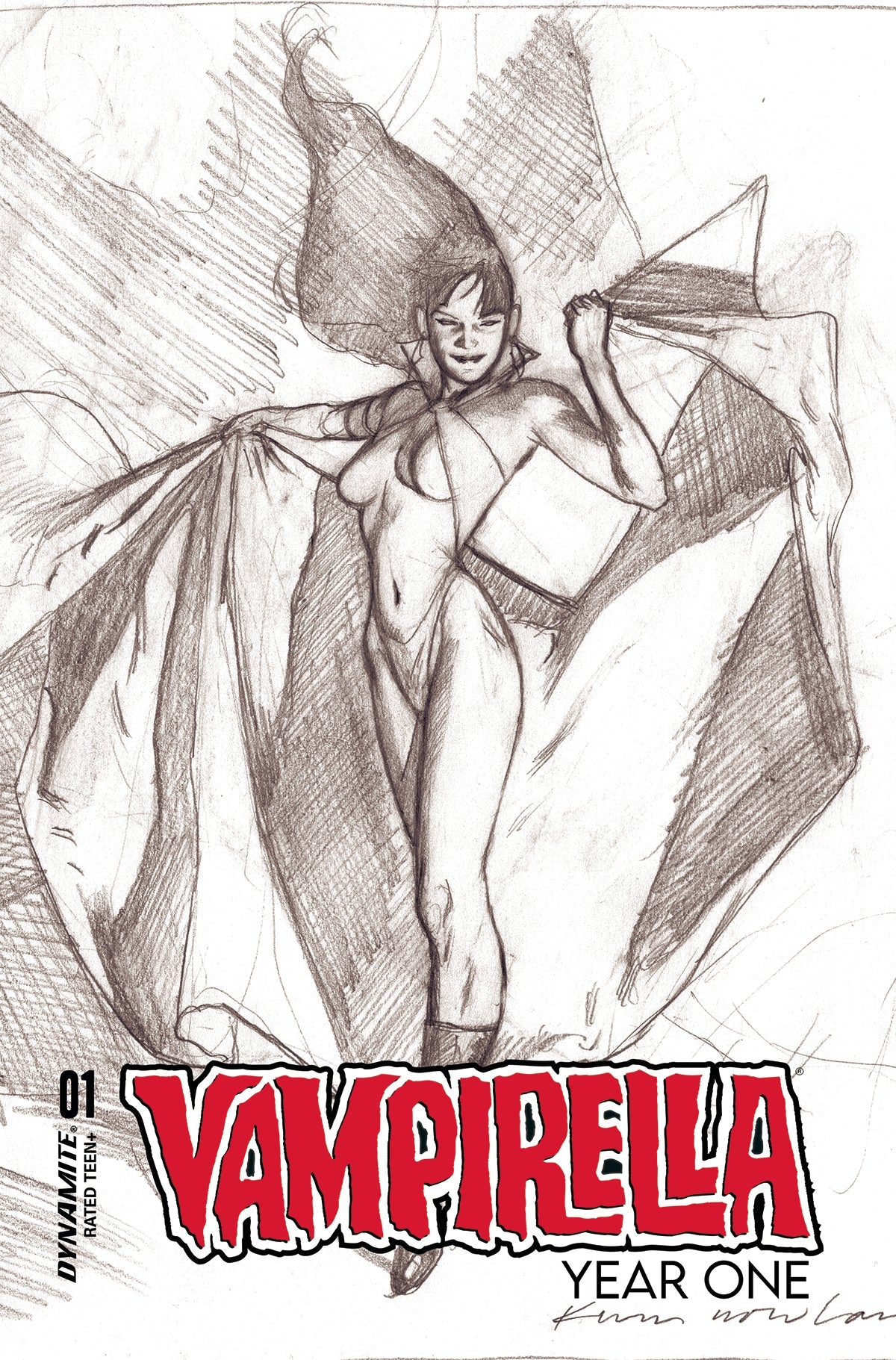 Vampirella Year One #1 G 1:10 Kevin Nowlan Pencils Ori Variant (07/27/2022) Dynamite