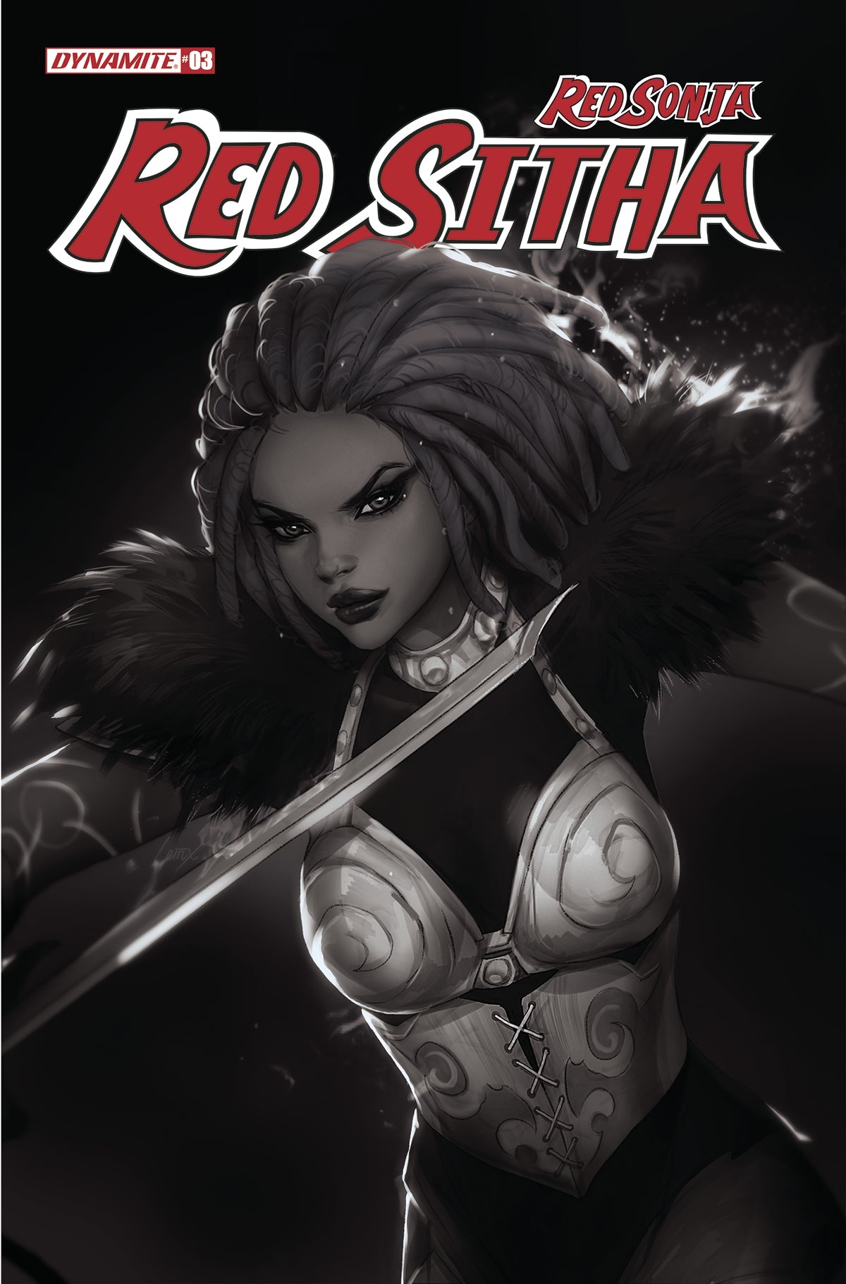 Red Sonja Red Sitha #3 G 1:15 Leirix Li B&W Variant (07/06/2022) Dynamite