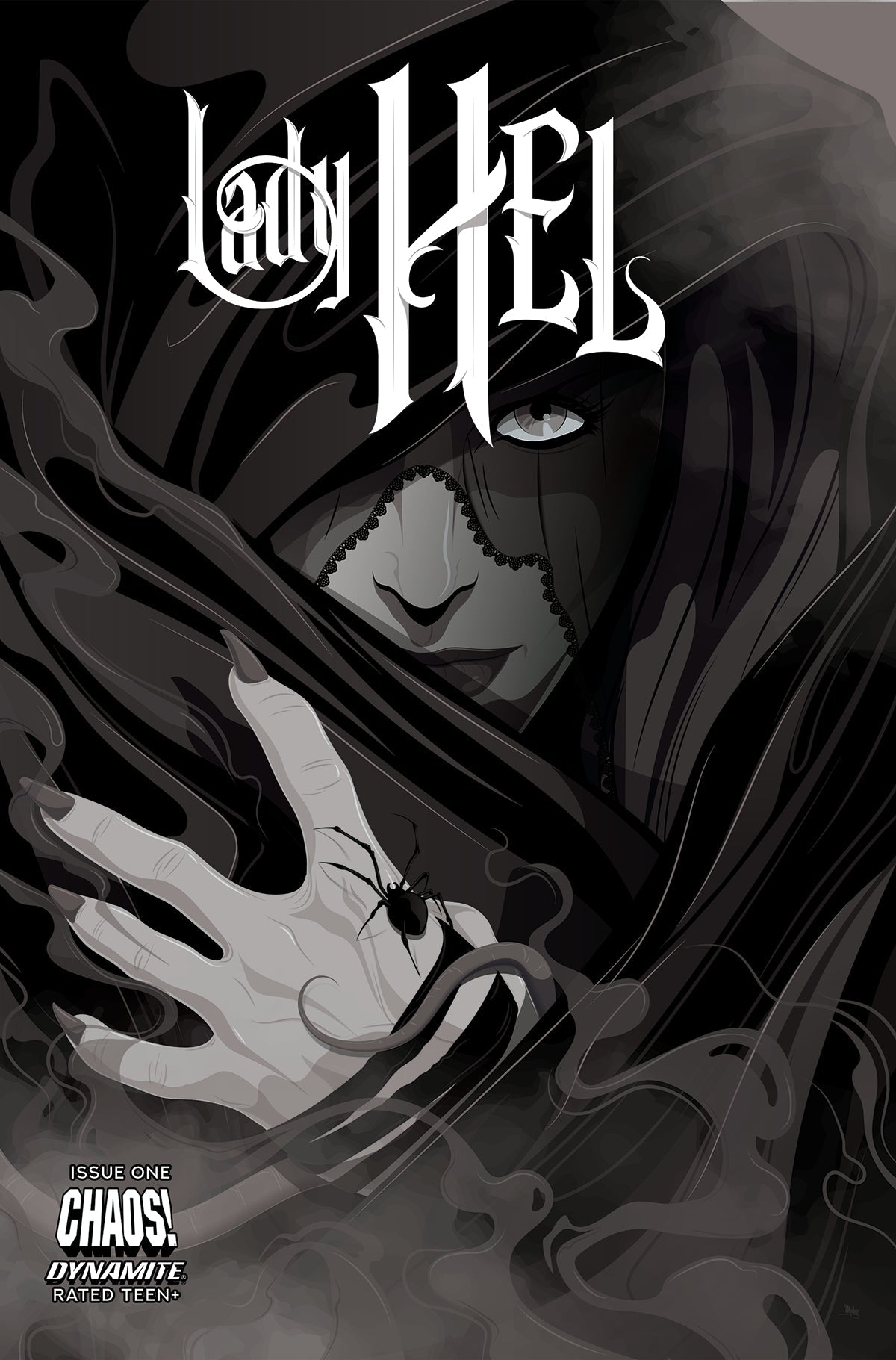 Lady Hel #1 G 1:10 Mike Mahle B&W Variant (08/17/2022) Dynamite