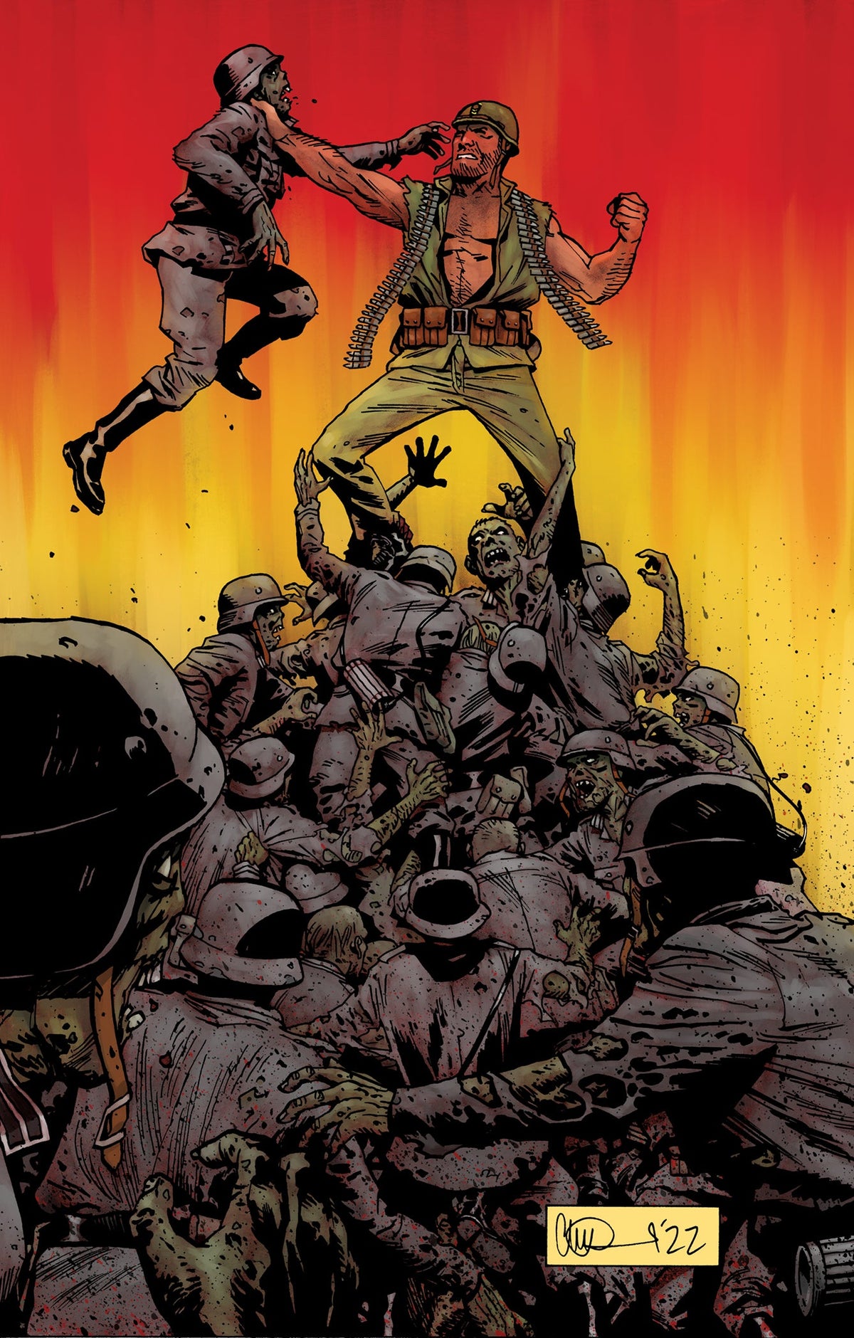 Dc Horror Presents Sgt Rock Vs The Army Of The Dead #1 (Of 6) D 1:25 Charlie Adlard Variant (09/27/2022) Dc