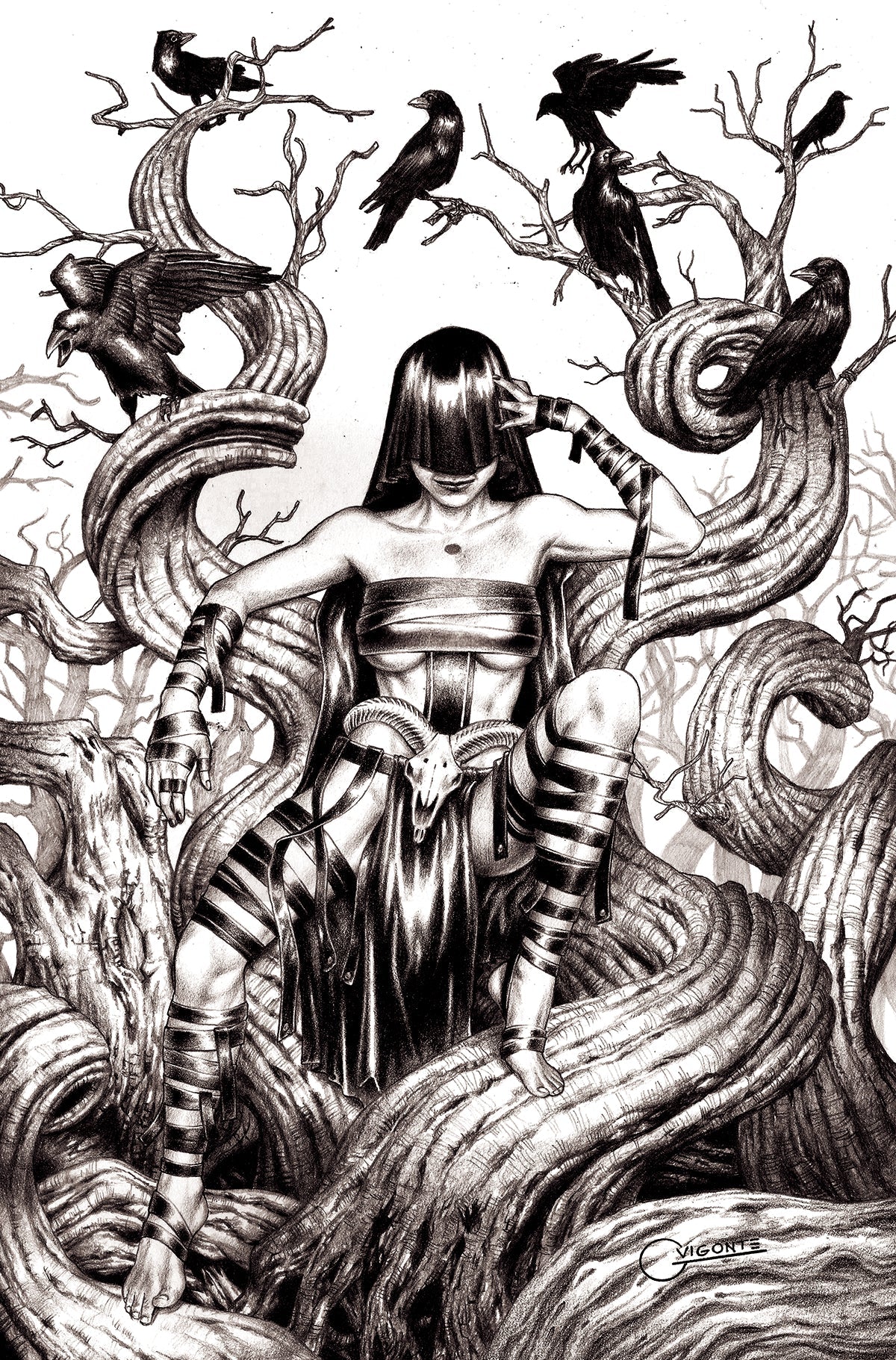 Lady Hel #2 H 1:20 Geebo Vigonte B&W Virgin Variant (09/14/2022) Dynamite