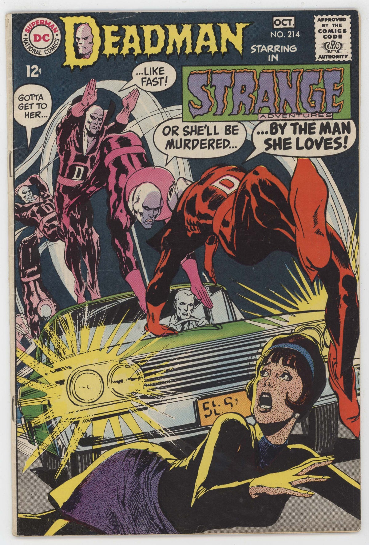 Strange Adventures 214 DC 1968 FN VF Neal Adams Deadman GGA Murder Car