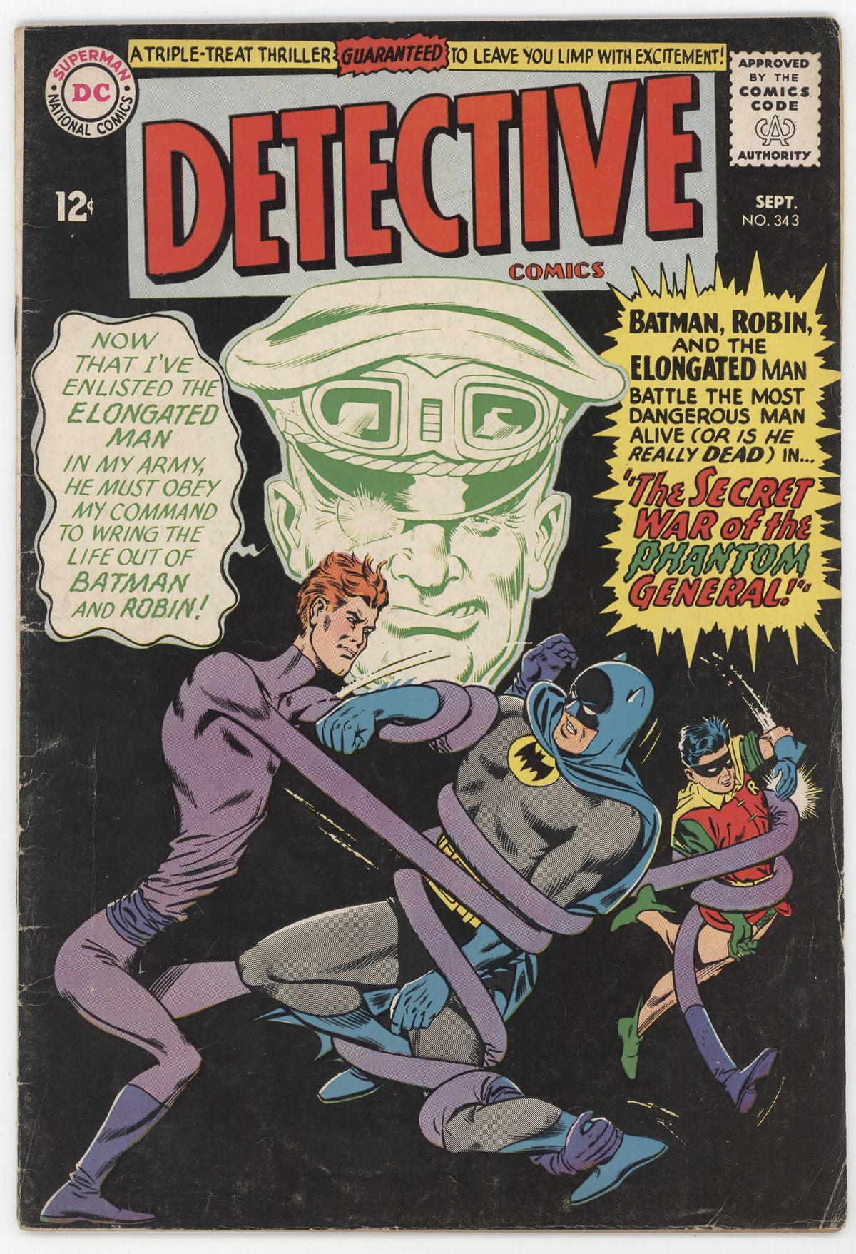 Batman Detective Comics 343 DC 1965 VG FN Carmine Infantino Elongated Man