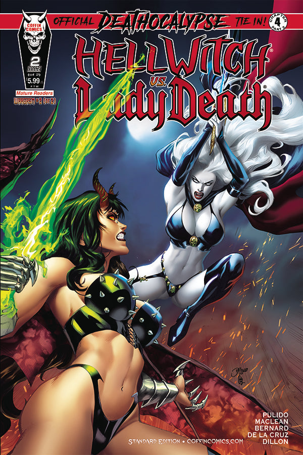 Hellwitch Vs Lady Death Wargasm #2 (Of 2) A Diego Bernard (11/30/2022) Coffin