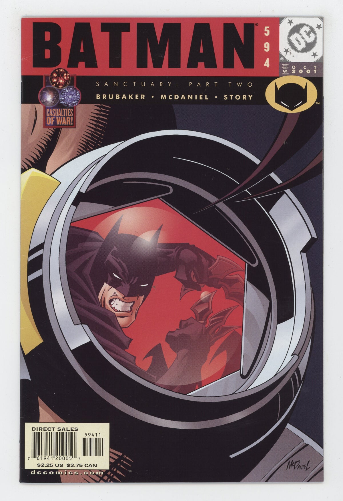 Batman 594 DC 2001 Scott McDaniel Ed Brubaker Our Worlds At War 34