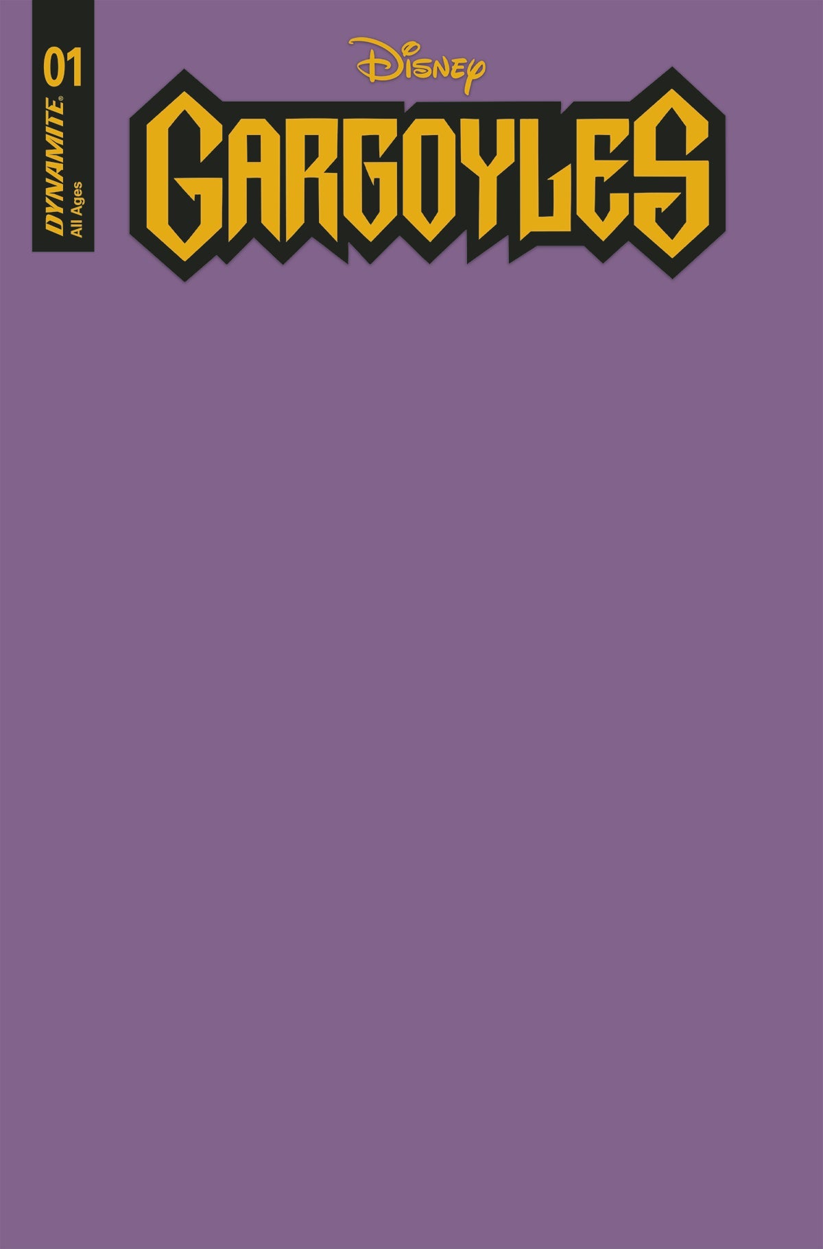 Gargoyles #1 G Gargoyles Purple Blank Authentix (12/07/2022) Dynamite