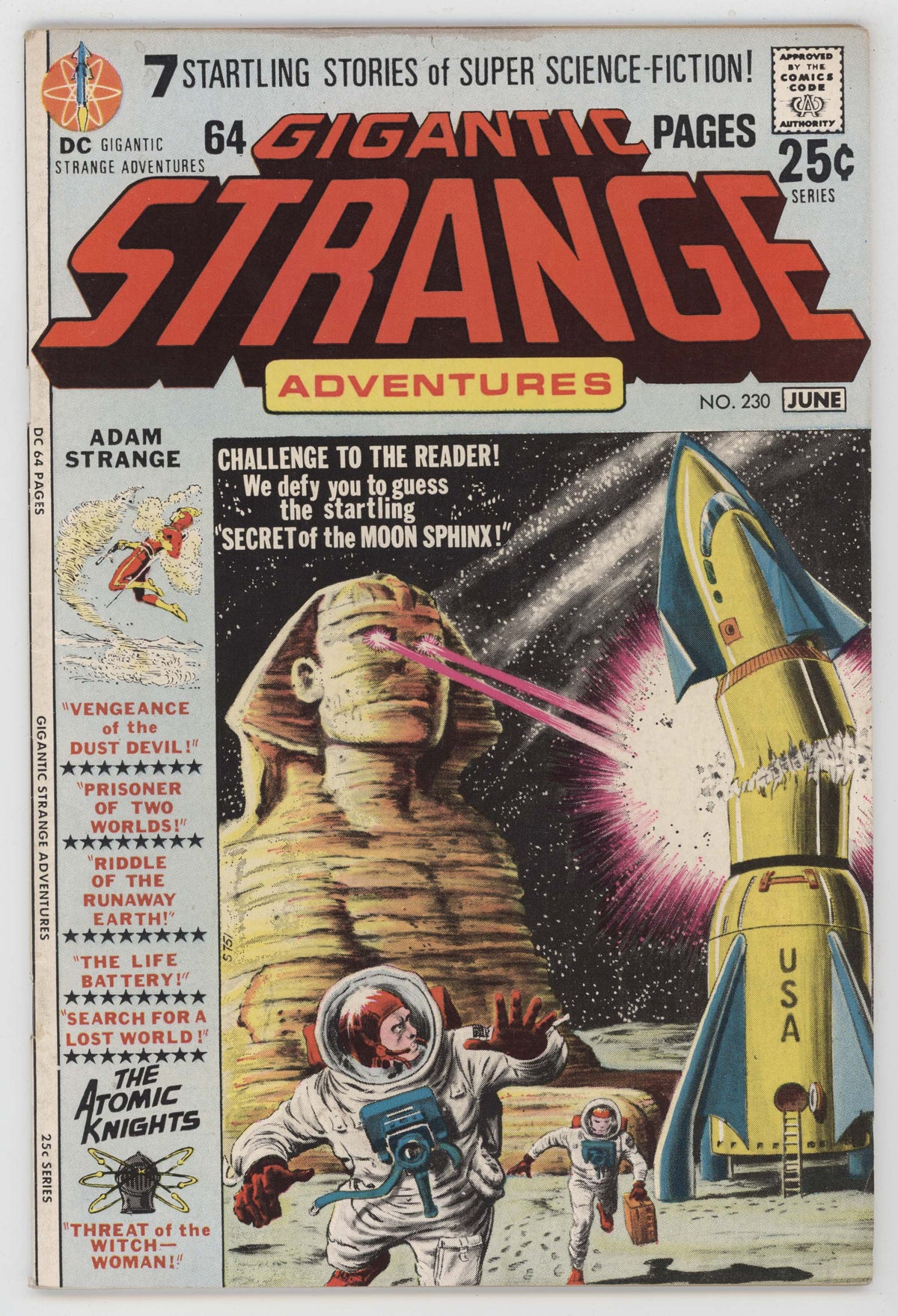 Strange Adventures 230 DC 1971 FN VF Murphy Anderson Moon Sphinx Spaceship