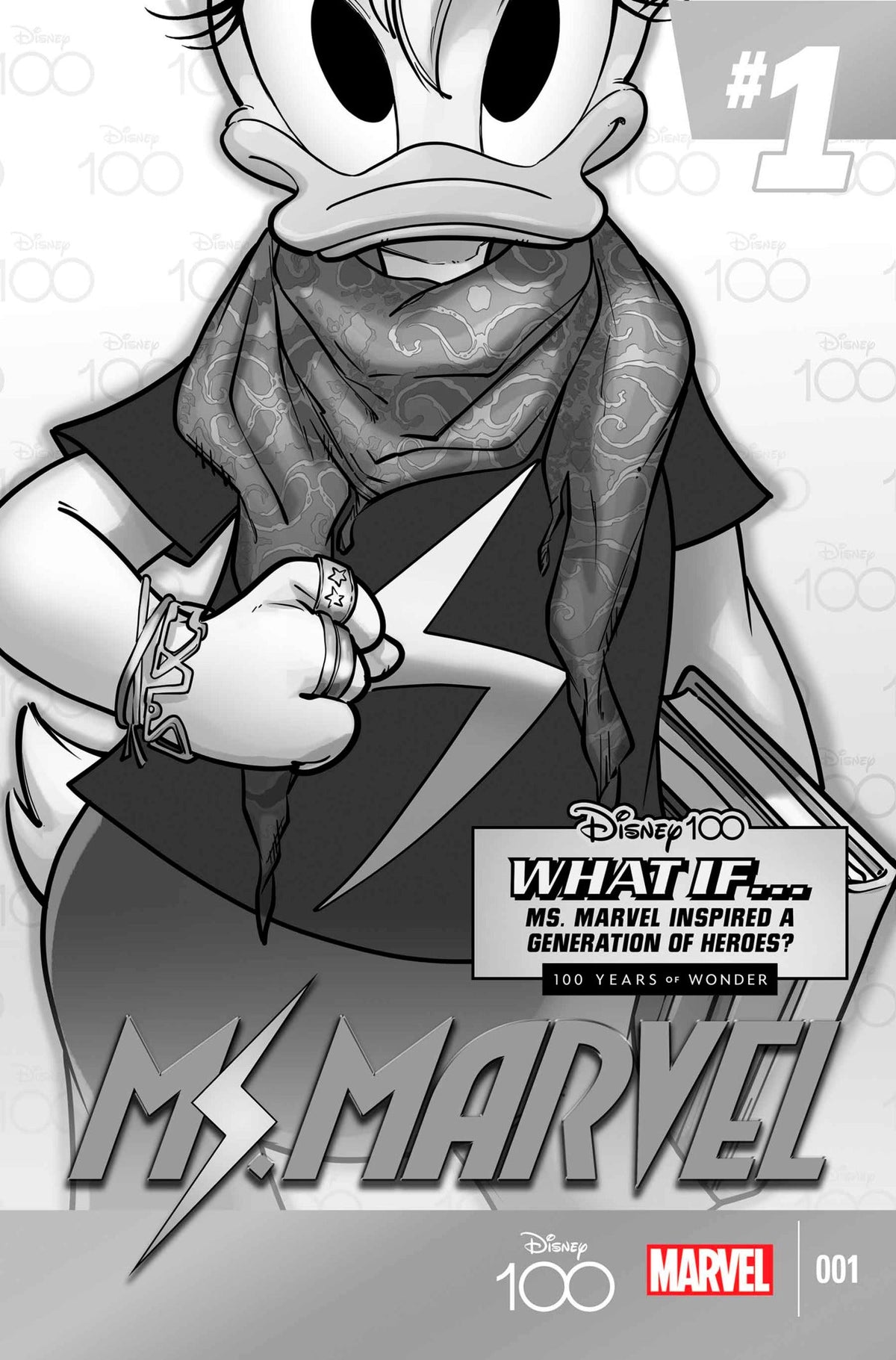Amazing Spider-Man #33 E 1:100 Disney 100 Ms. Marvel Bw Variant (09/06/2023) Marvel