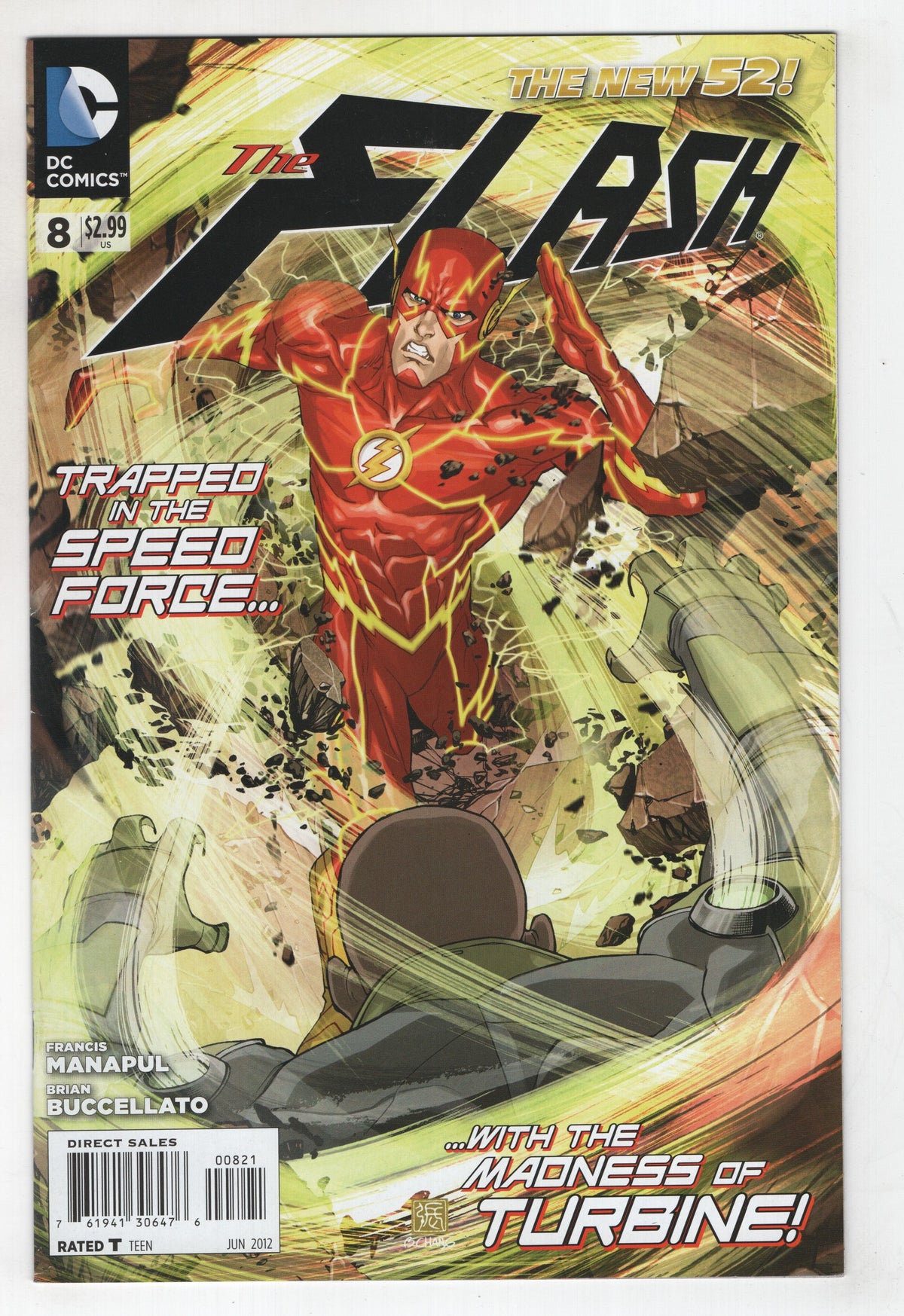 Flash 8 B 4th Series DC 2012 NM New 52 Bernard Chang Variant Francis Manapul