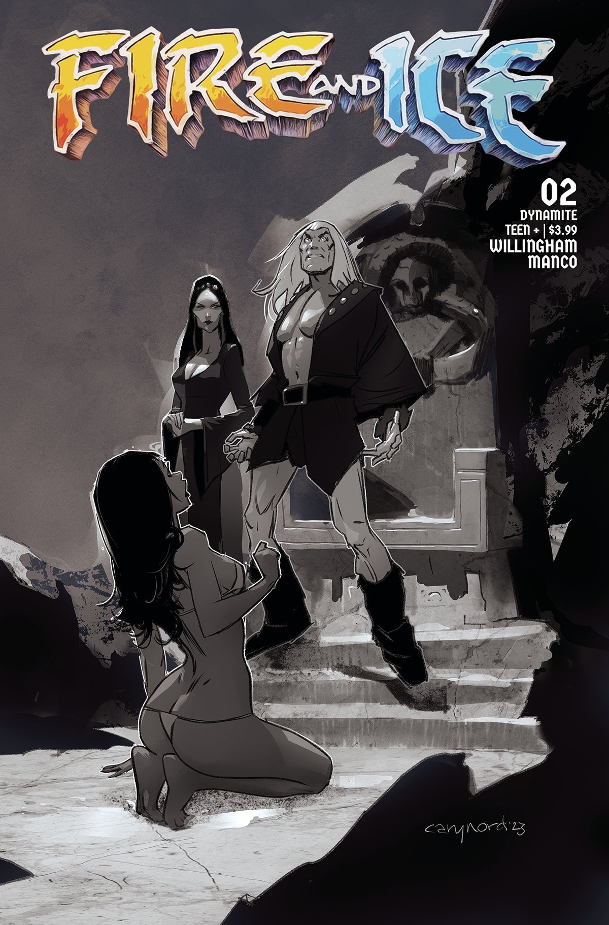 Fire And Ice #2 G 1:15 Cary Nord B&W Variant (12/06/2023) Dynamite