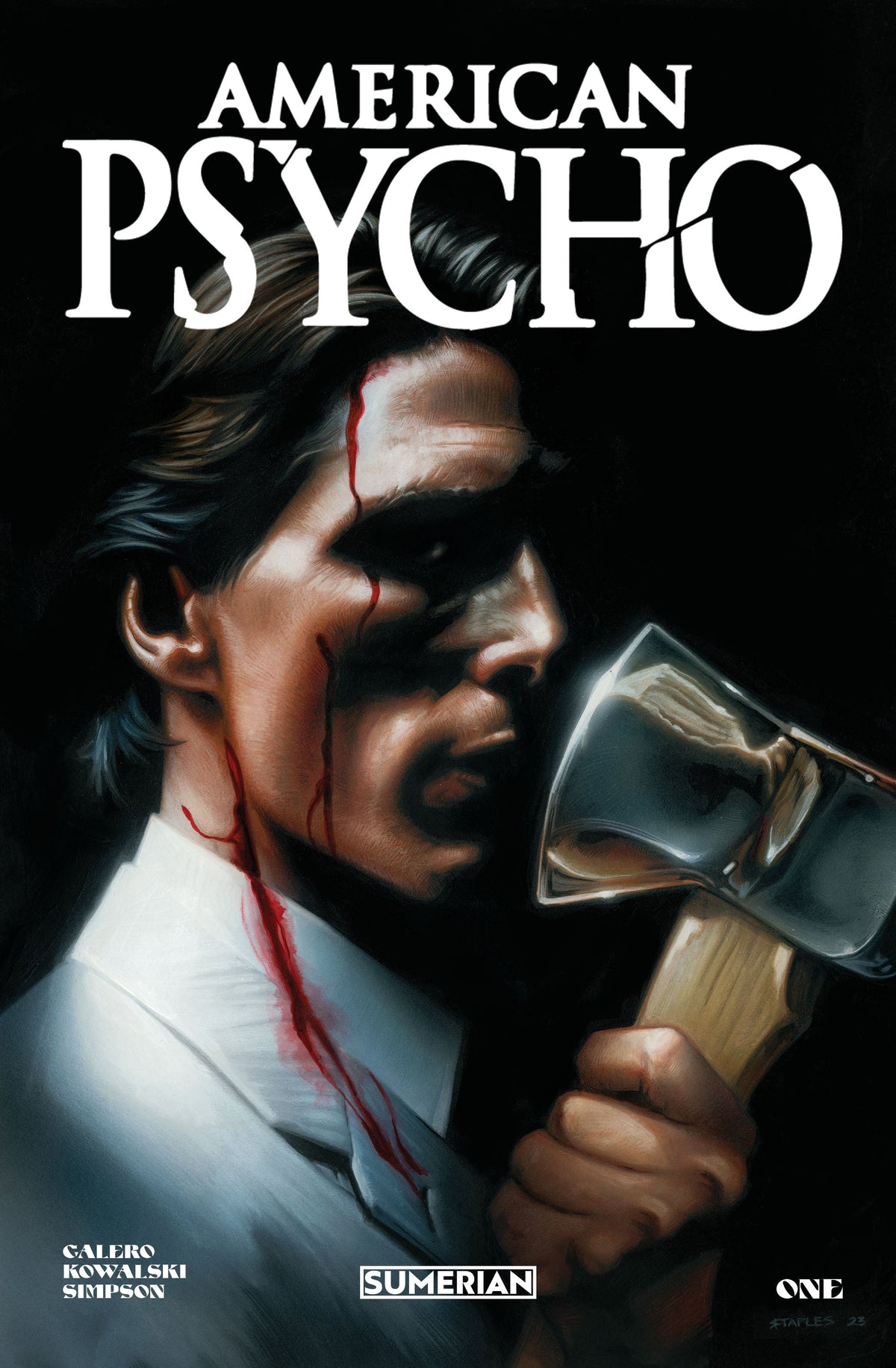 American Psycho #1 (Of 4) A Staples (10/11/2023) Massive - Sumerian