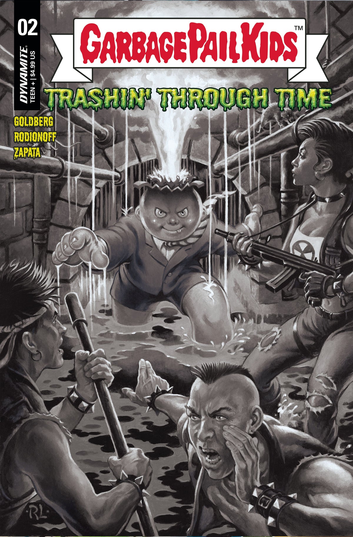 Garbage Pail Kids Through Time #2 F 1:10 Lago B&W Variant (11/08/2023) Dynamite